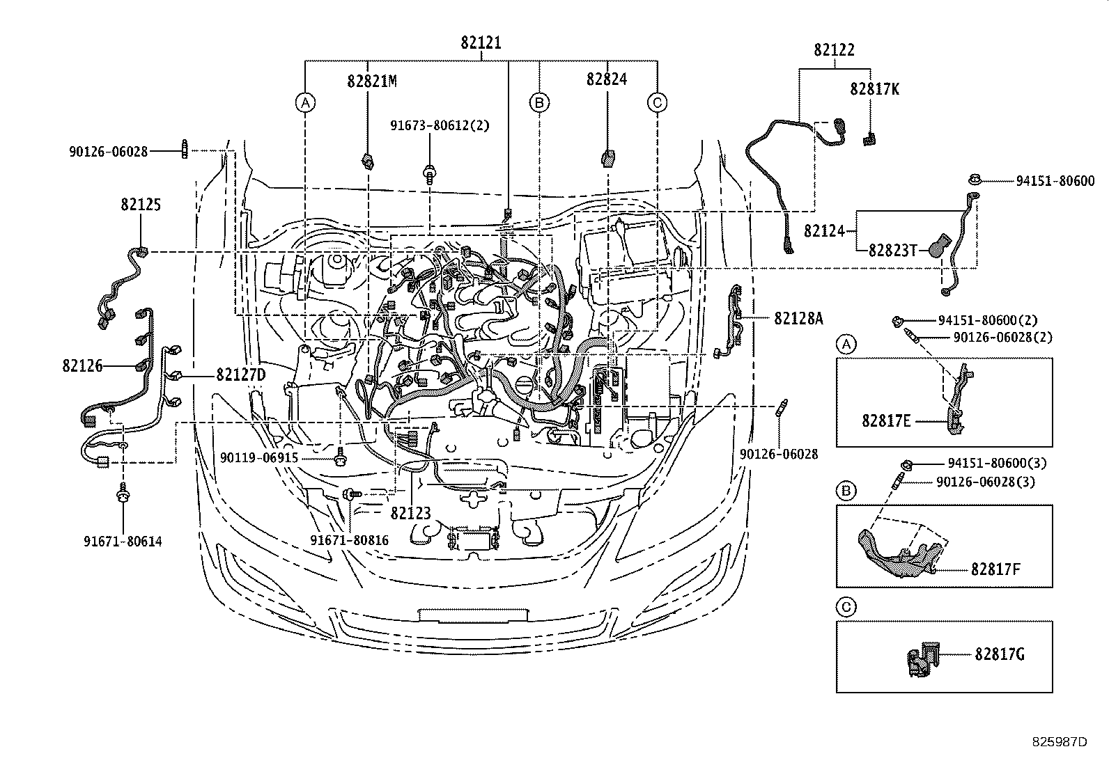 82817-30E90 PROTECTOR, WIRING HARNESS, NO.2 product image