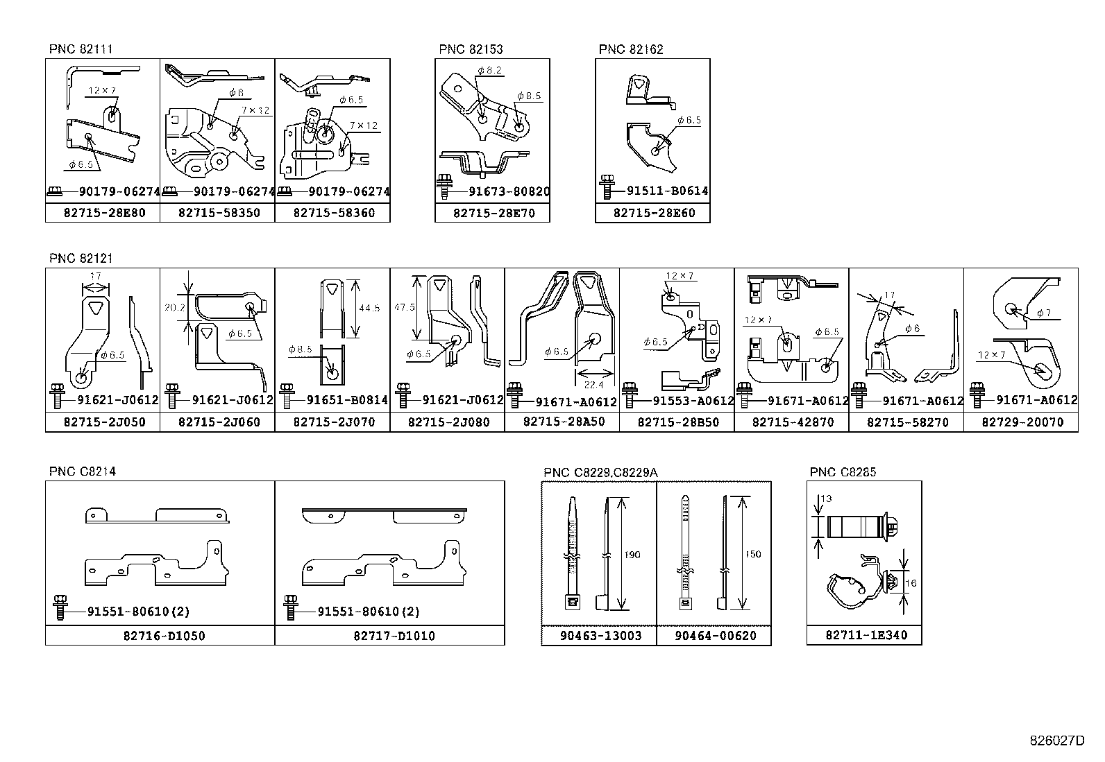 82142-58041 WIRE, INSTRUMENT PANEL, NO.2 product image