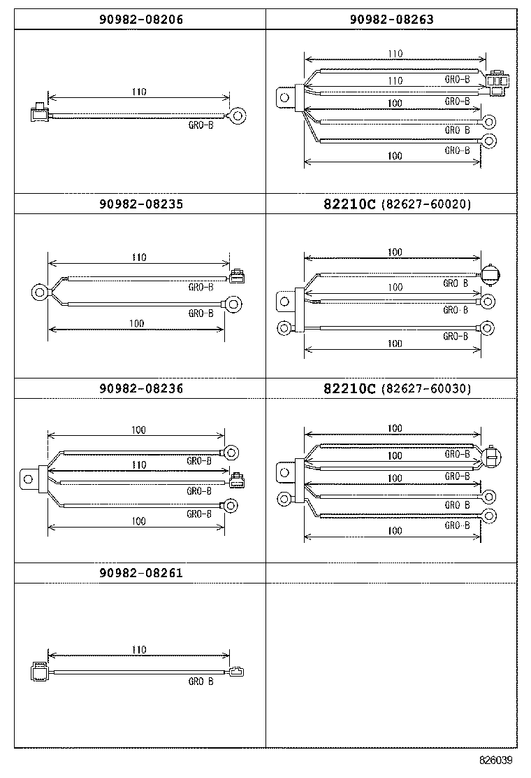 82113-60030 WIRE, ENGINE ROOM, NO.3 product image
