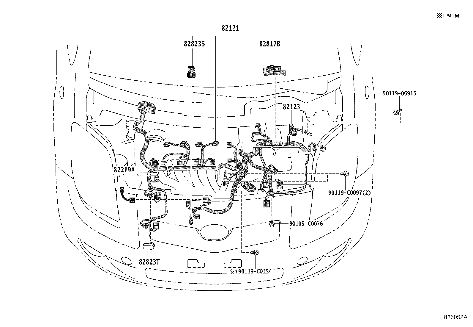 82124-02100 WIRE, ENGINE, NO.4 product image