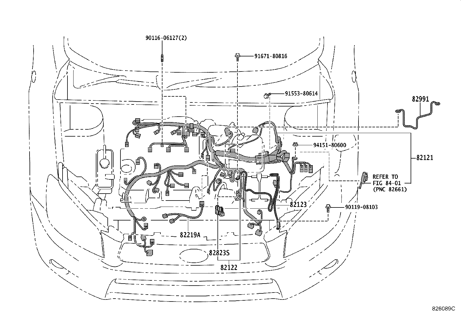 82153-42140 WIRE, REAR DOOR, NO.1 product image
