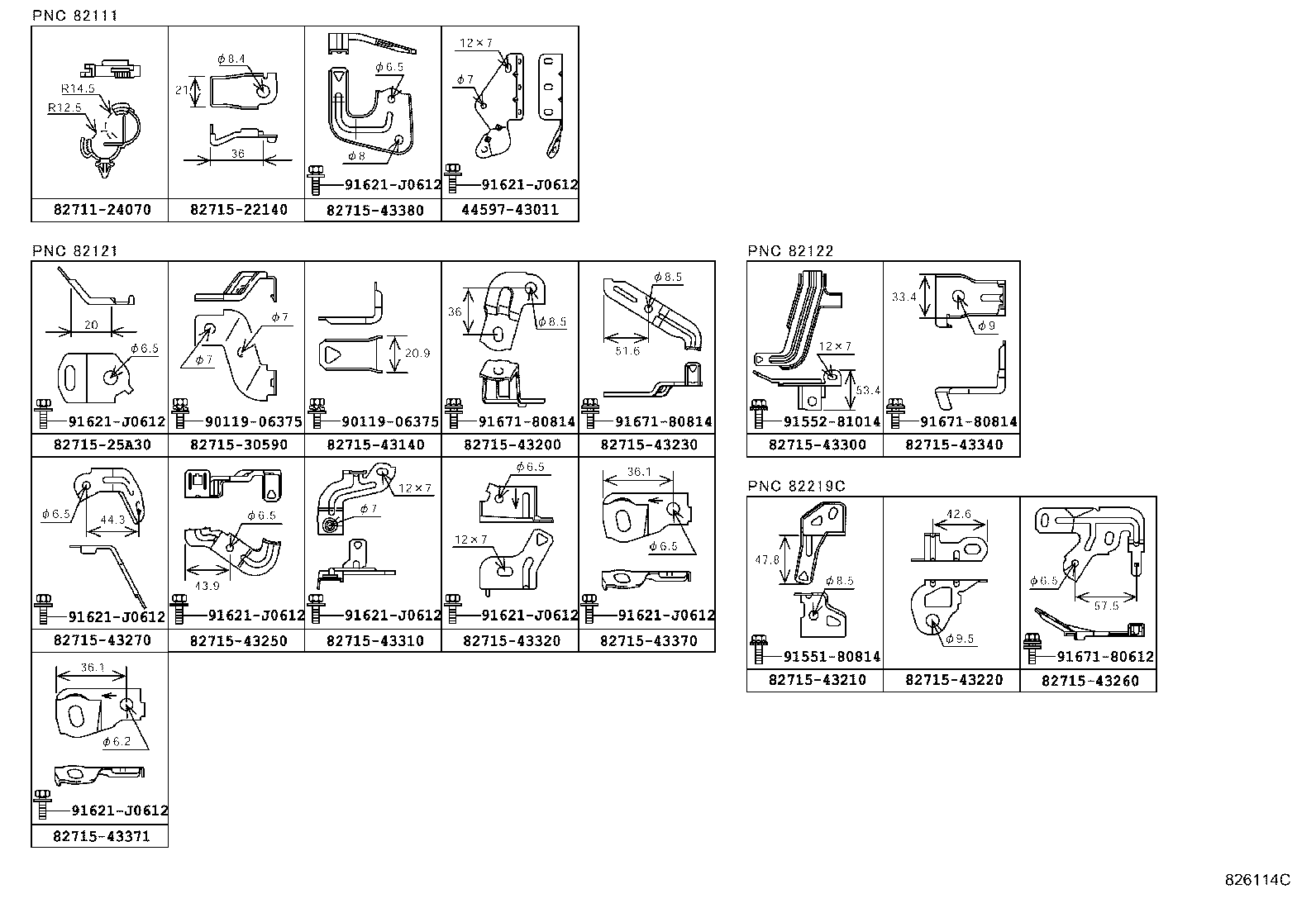 82142-43010 WIRE, INSTRUMENT PANEL, NO.2 product image