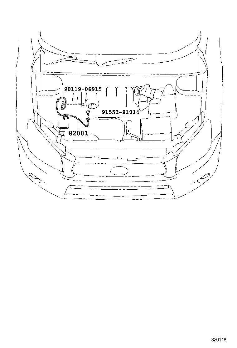 82184-42340 WIRE, BACK DOOR, NO.1 product image