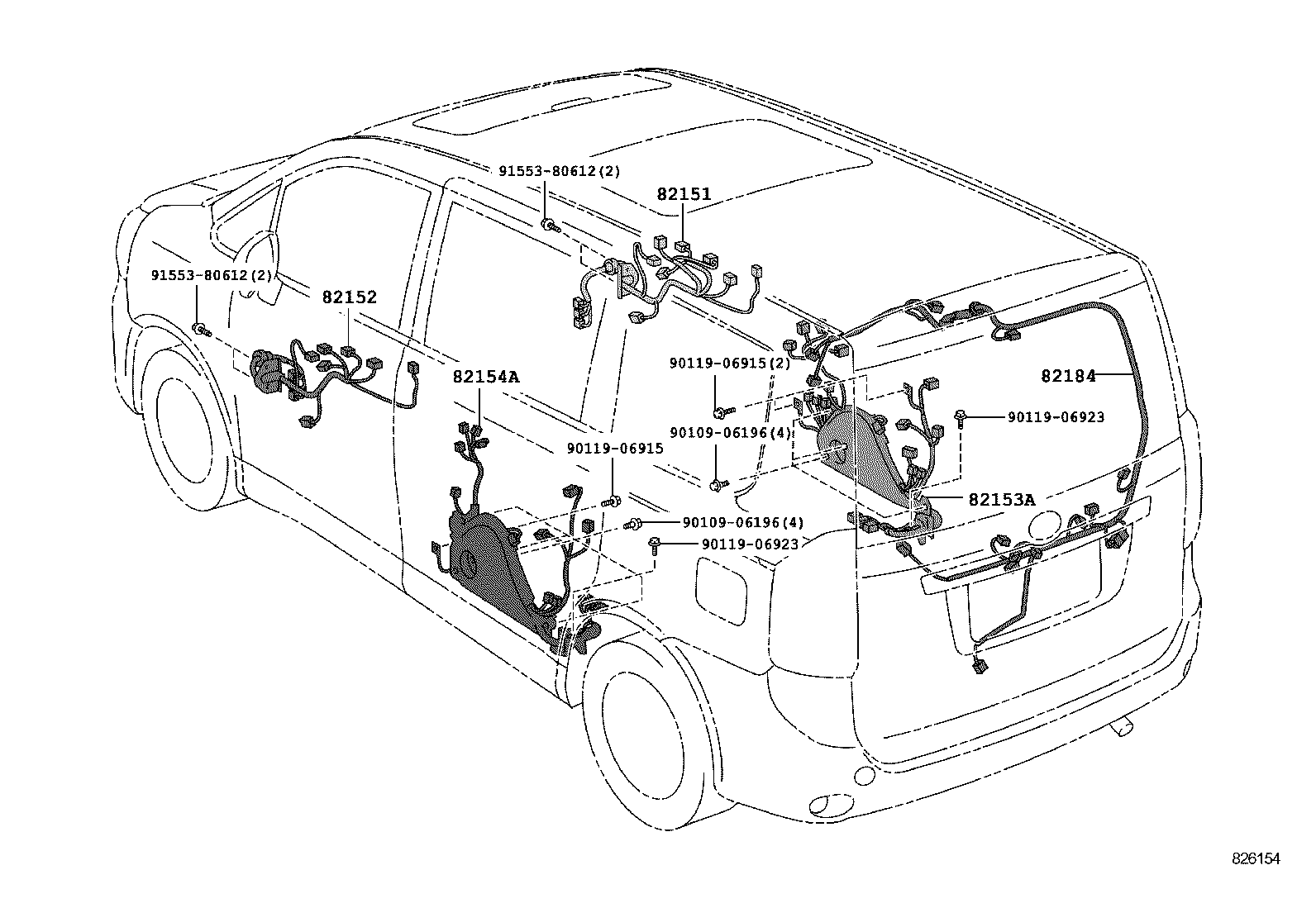 82712-28550 PROTECTOR, WIRING HARNESS, NO.1 product image