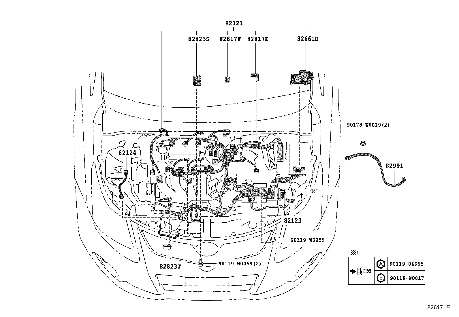 82121-05B71 WIRE, ENGINE product image