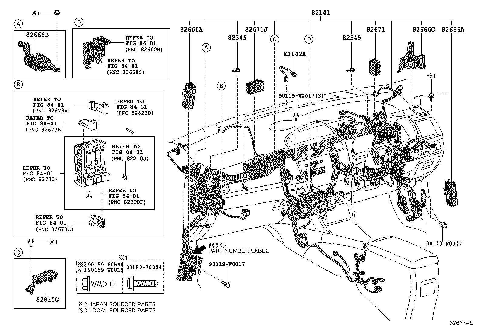 82121-05B71 WIRE, ENGINE product image