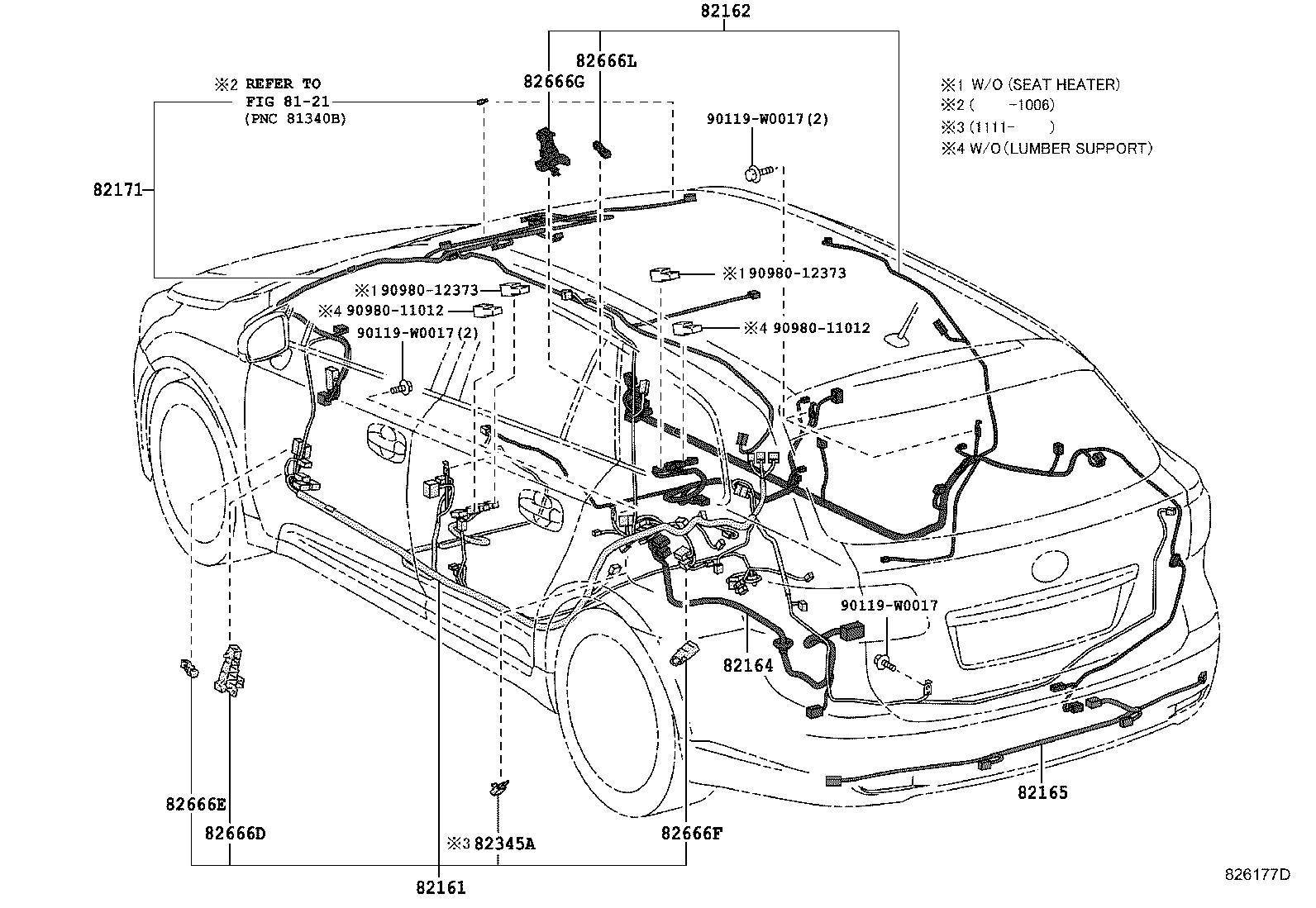 82121-05B71 WIRE, ENGINE product image