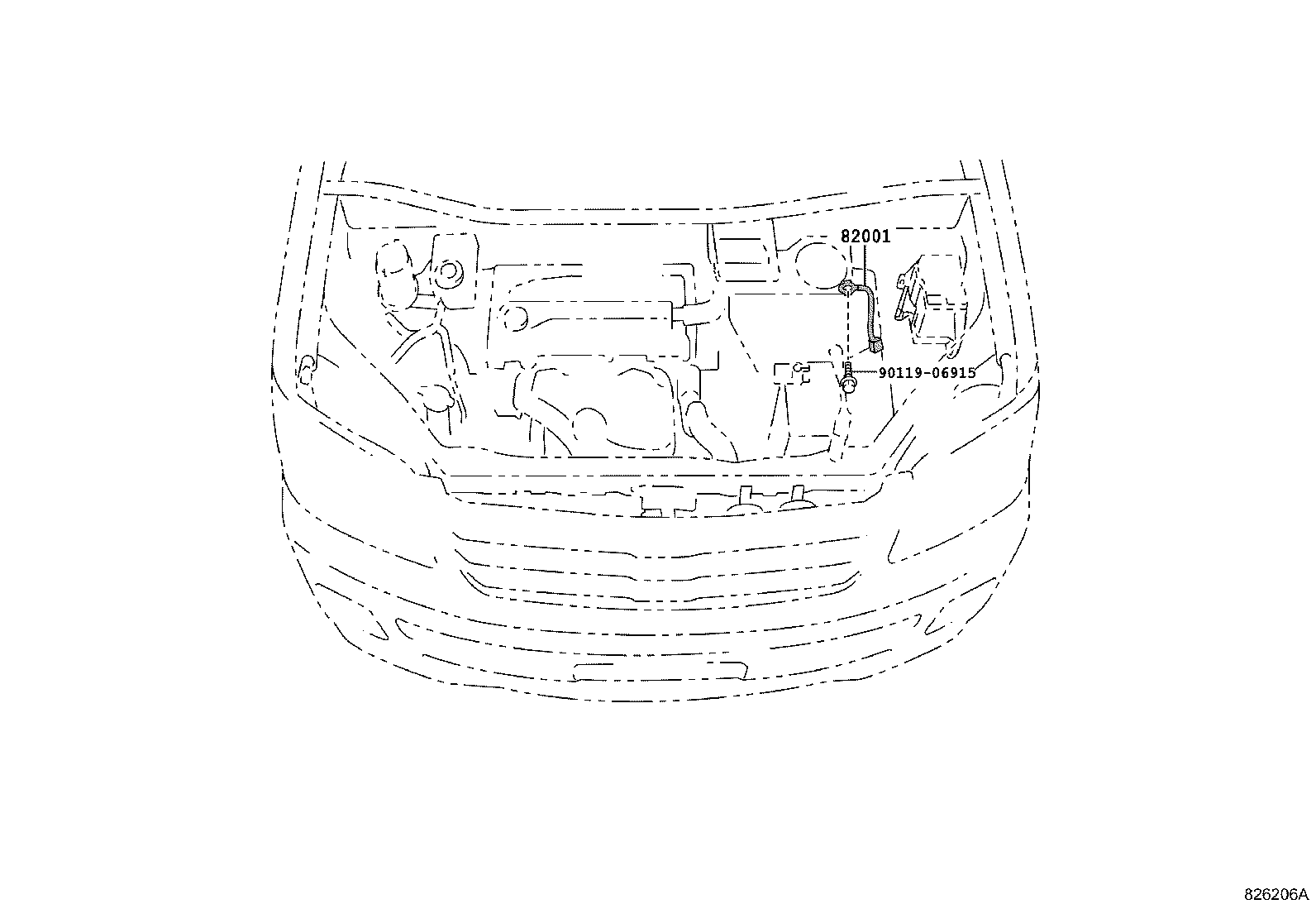 82113-28040 WIRE, ENGINE ROOM, NO.3 product image