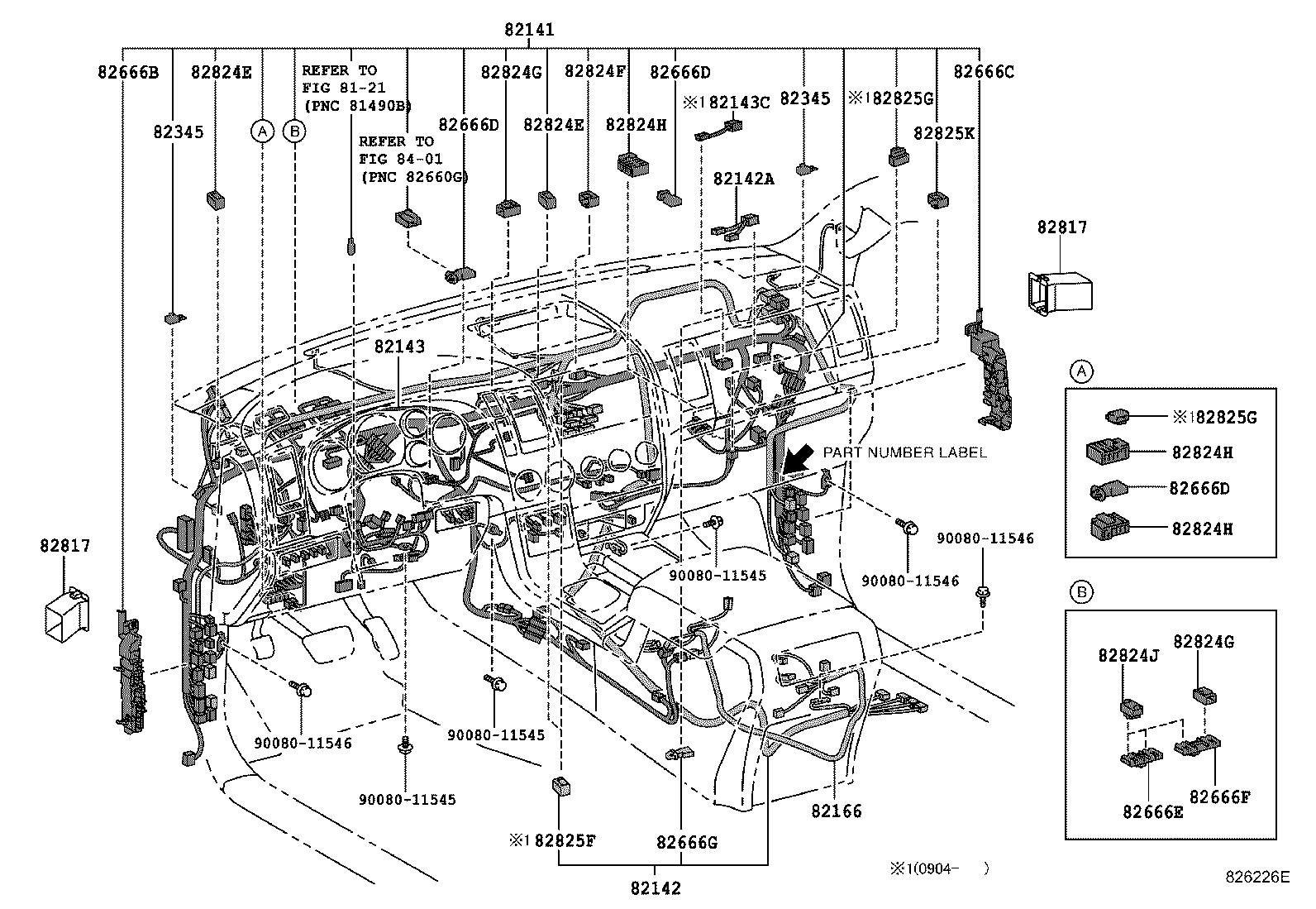 82142-0C240 WIRE, INSTRUMENT PANEL, NO.2 product image