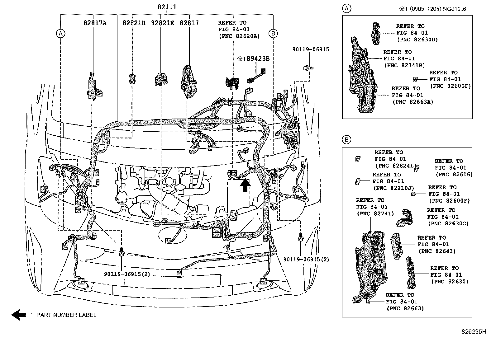82817-74110 PROTECTOR, WIRING HARNESS, NO.2 product image