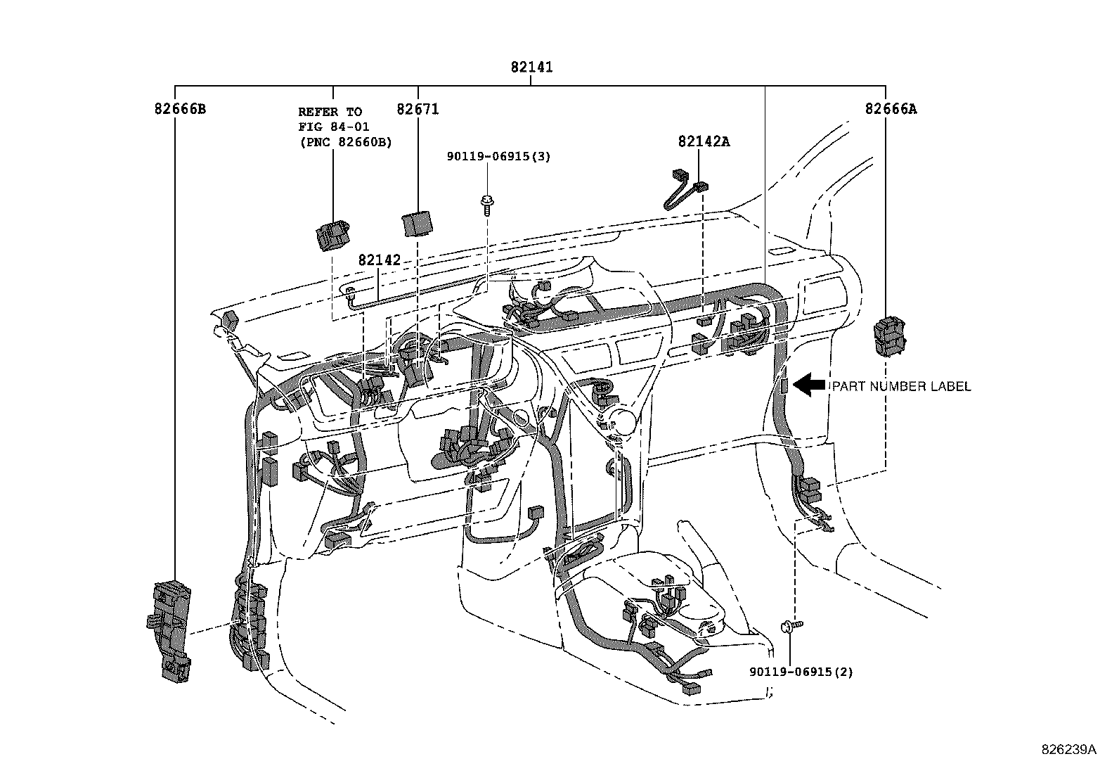 82817-74110 PROTECTOR, WIRING HARNESS, NO.2 product image