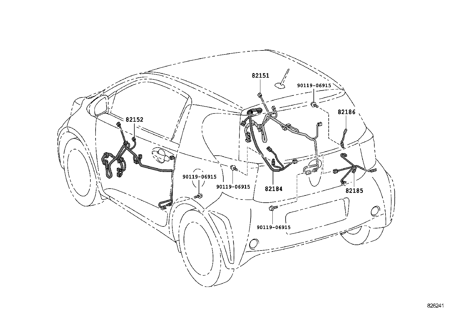 82817-74110 PROTECTOR, WIRING HARNESS, NO.2 product image