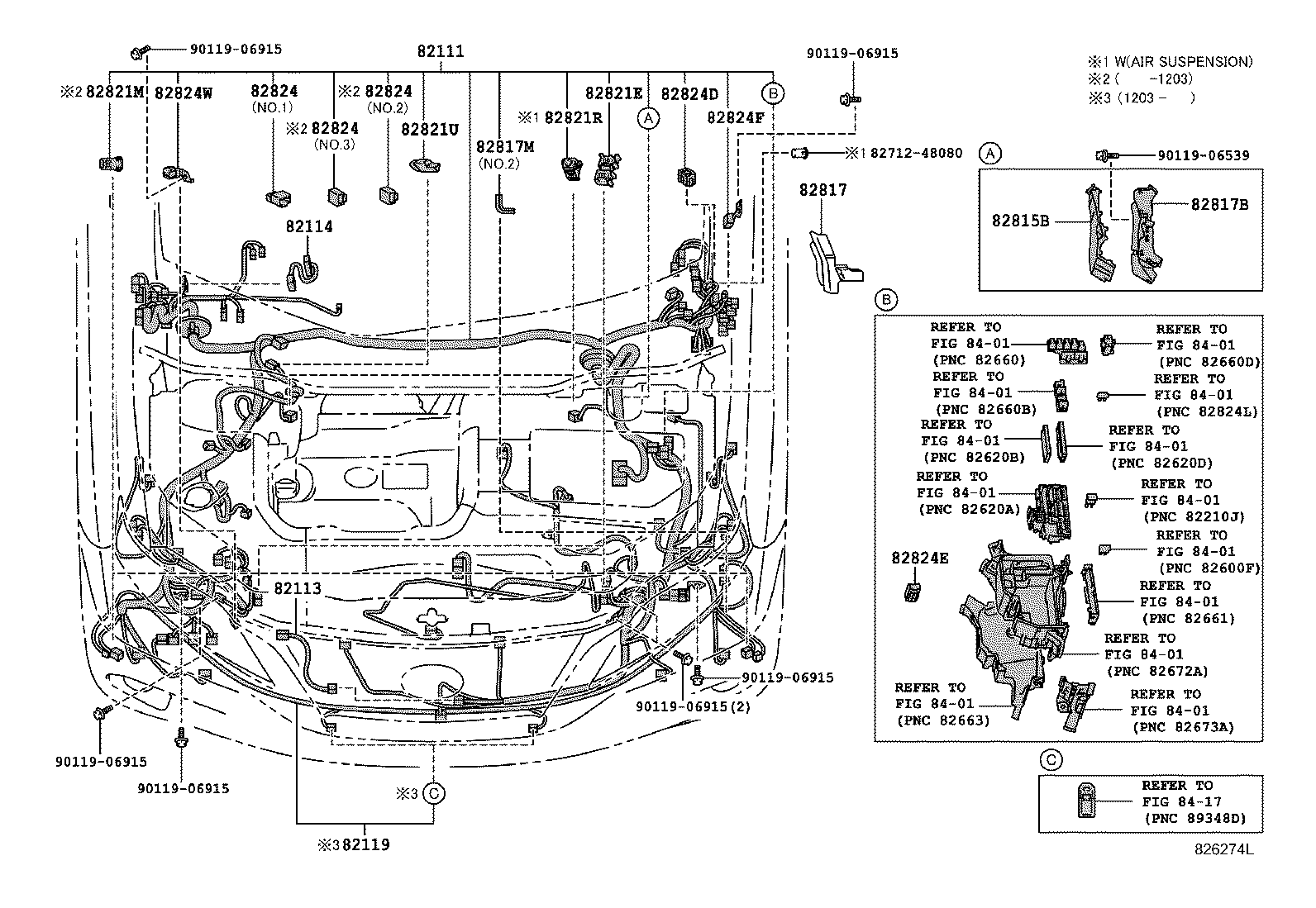 82142-48F80 WIRE, INSTRUMENT PANEL, NO.2 product image