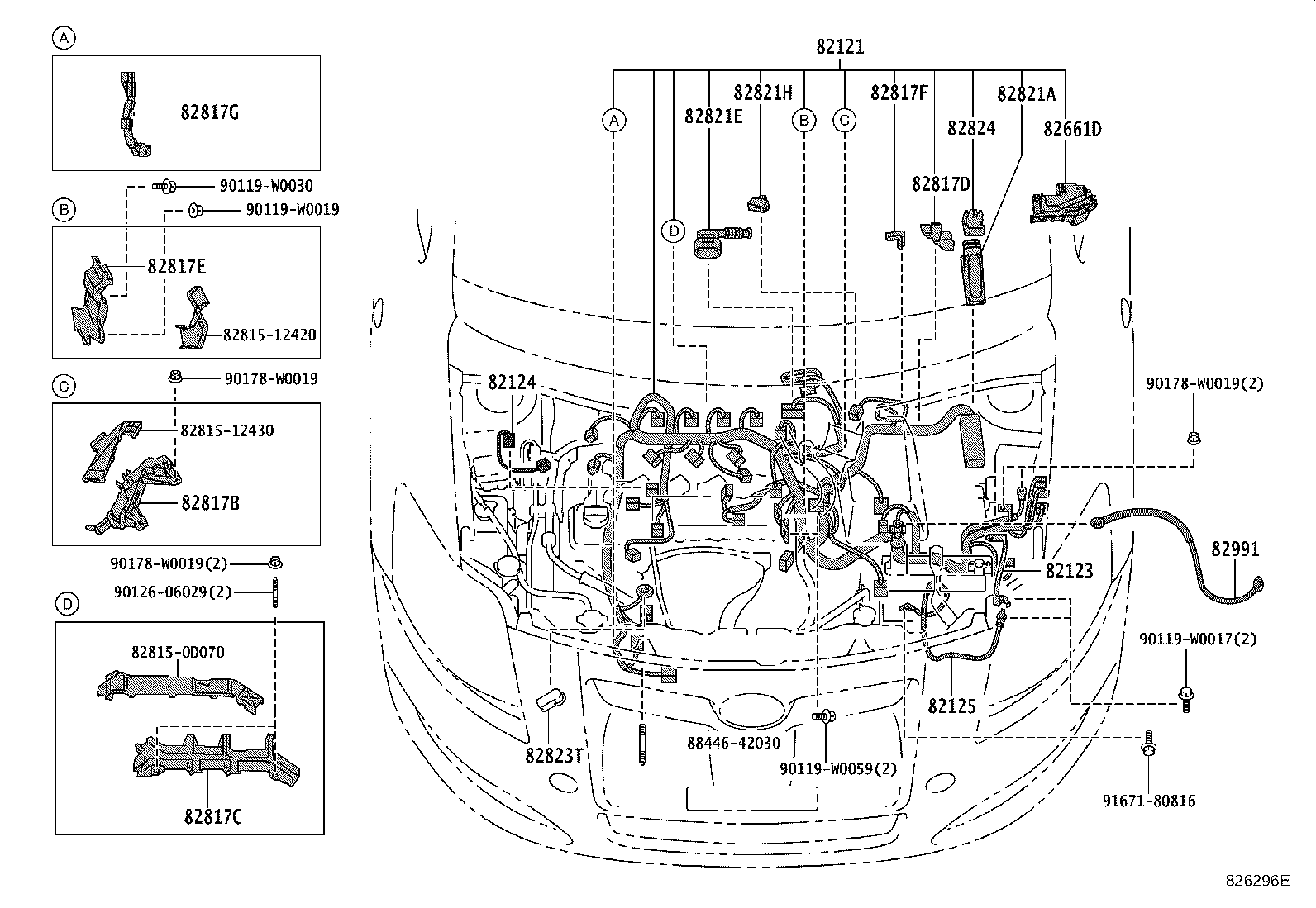 82817-47620 PROTECTOR, WIRING HARNESS, NO.1 product image
