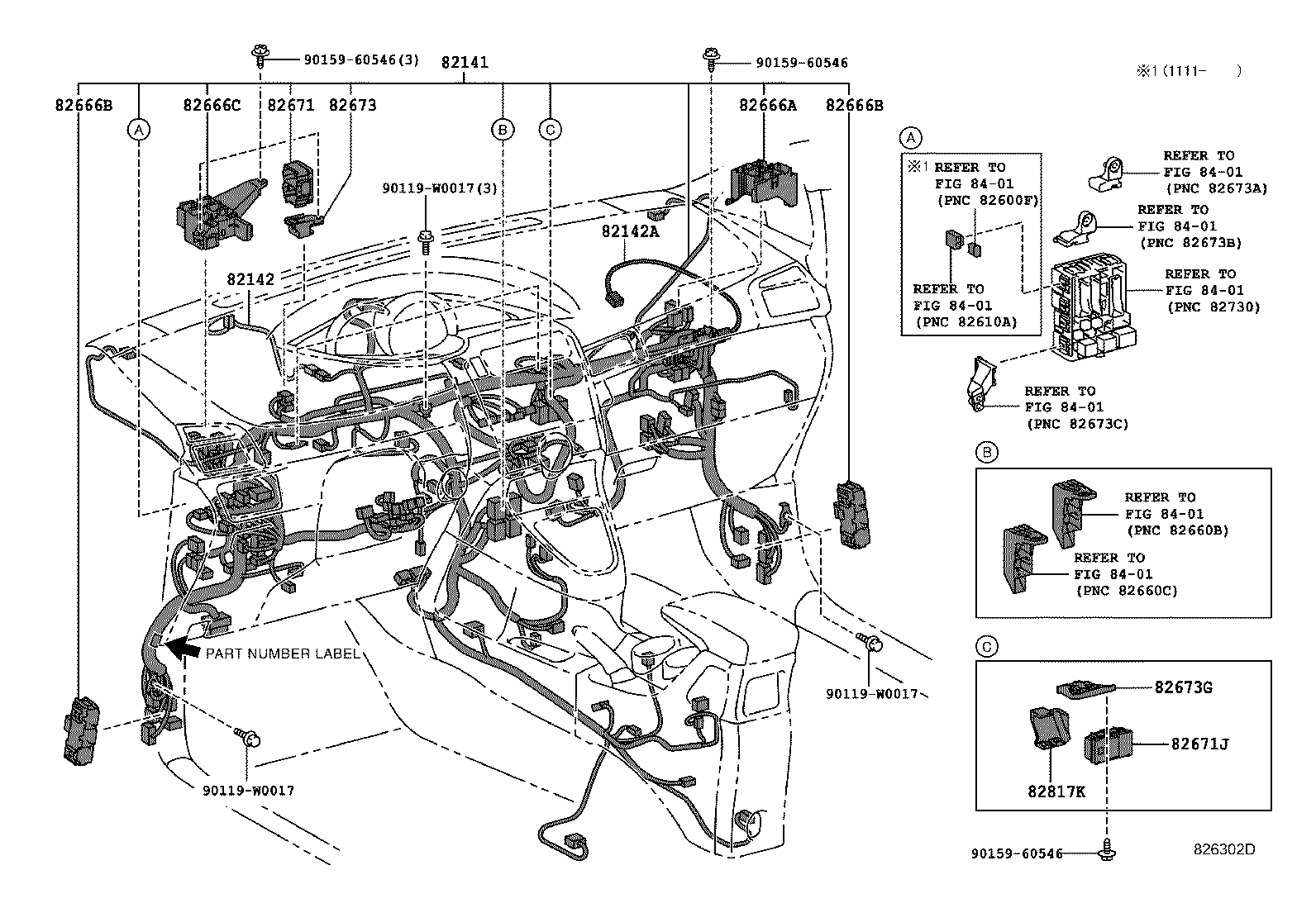 82817-02500 PROTECTOR, WIRING HARNESS, NO.2 product image