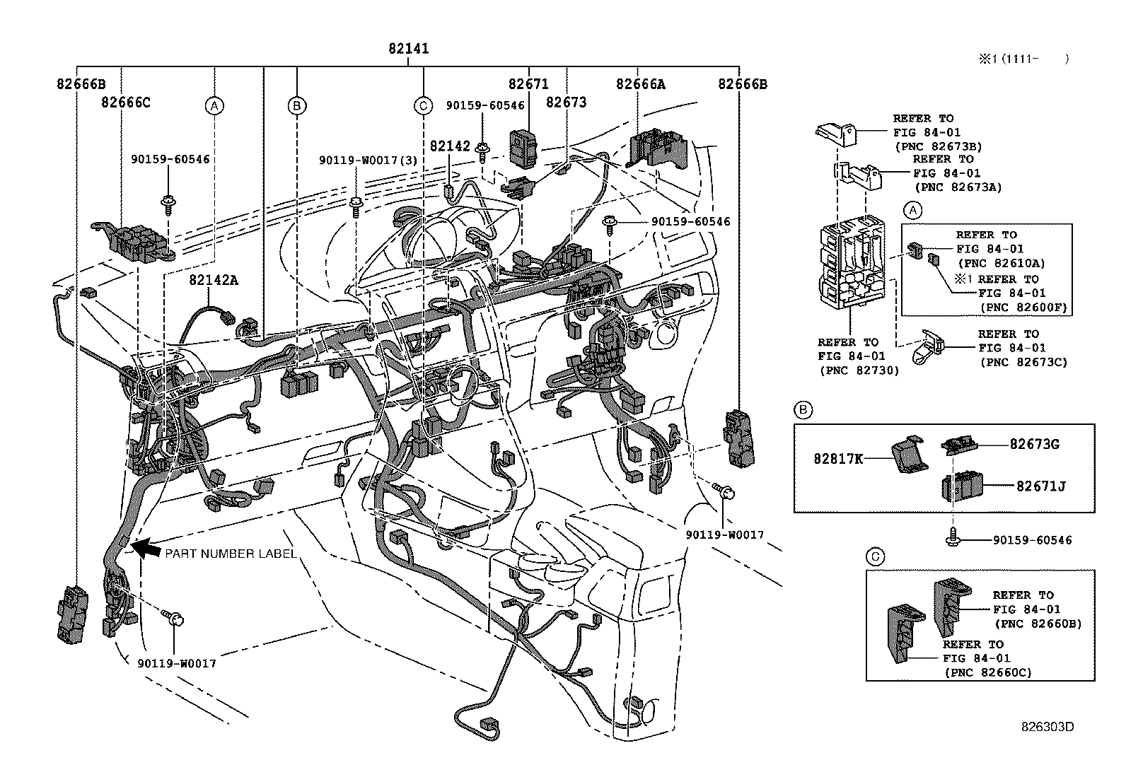 82817-02500 PROTECTOR, WIRING HARNESS, NO.2 product image