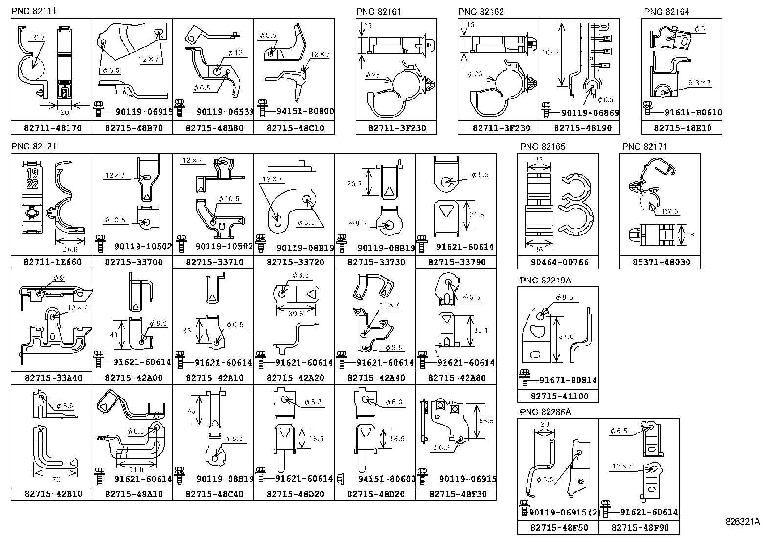 82142-48F80 WIRE, INSTRUMENT PANEL, NO.2 product image
