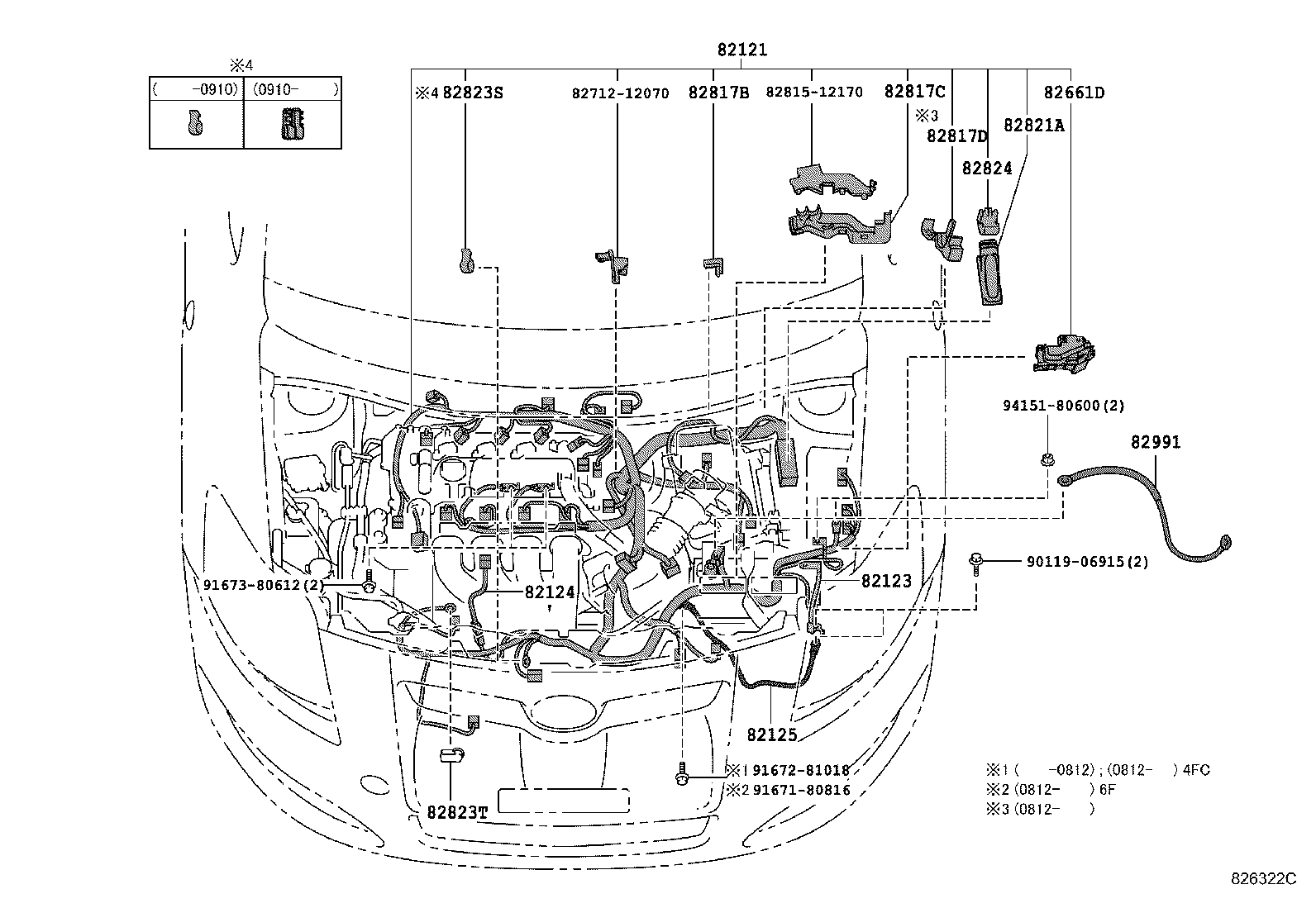 82142-12460 WIRE, INSTRUMENT PANEL, NO.2 product image