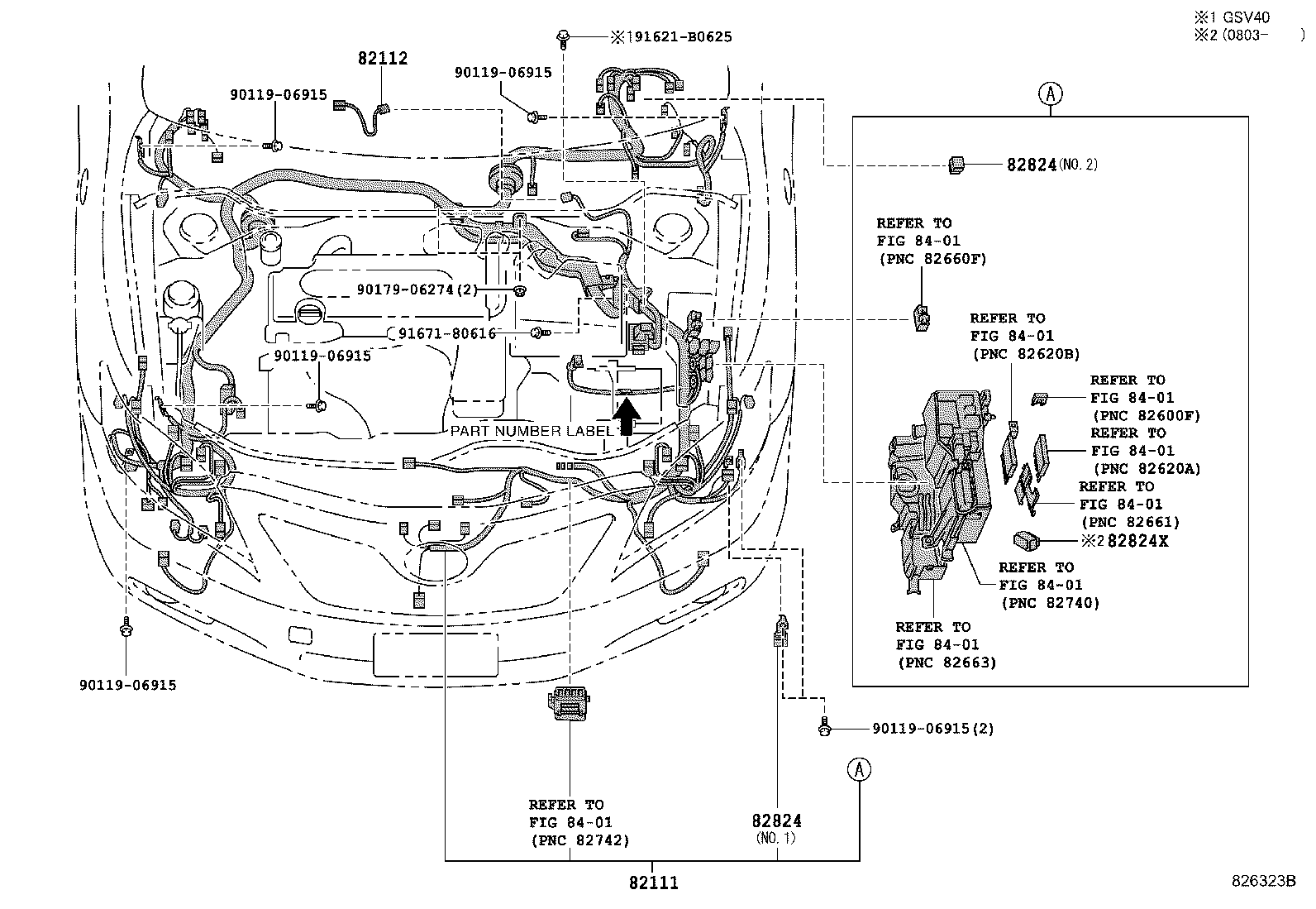 82142-33360 WIRE, INSTRUMENT PANEL, NO.2 product image