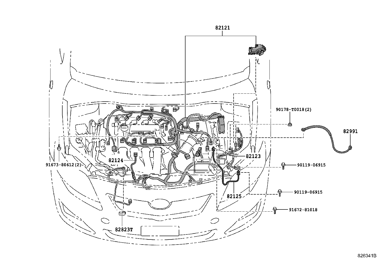 82142-02210 WIRE, INSTRUMENT PANEL, NO.2 product image