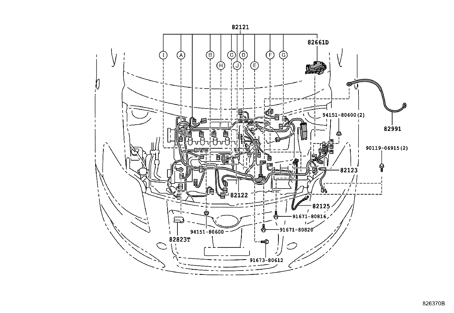 82817-12860 PROTECTOR, WIRING HARNESS, NO.3 product image