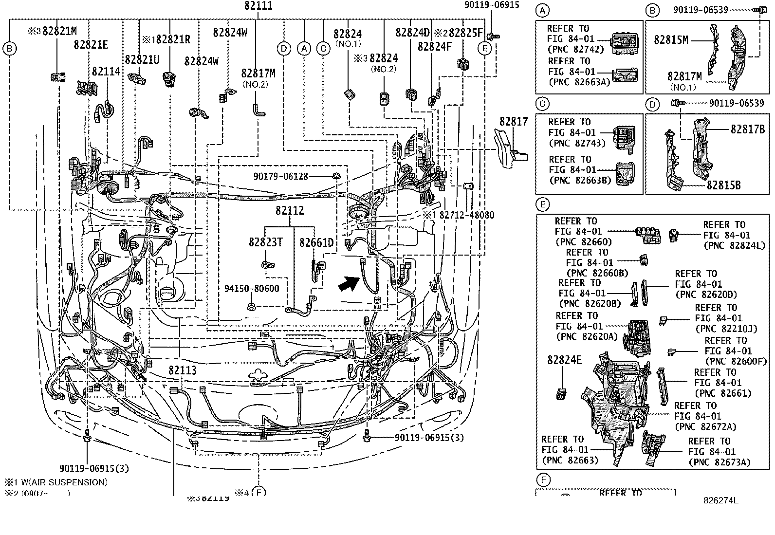 82142-48F80 WIRE, INSTRUMENT PANEL, NO.2 product image