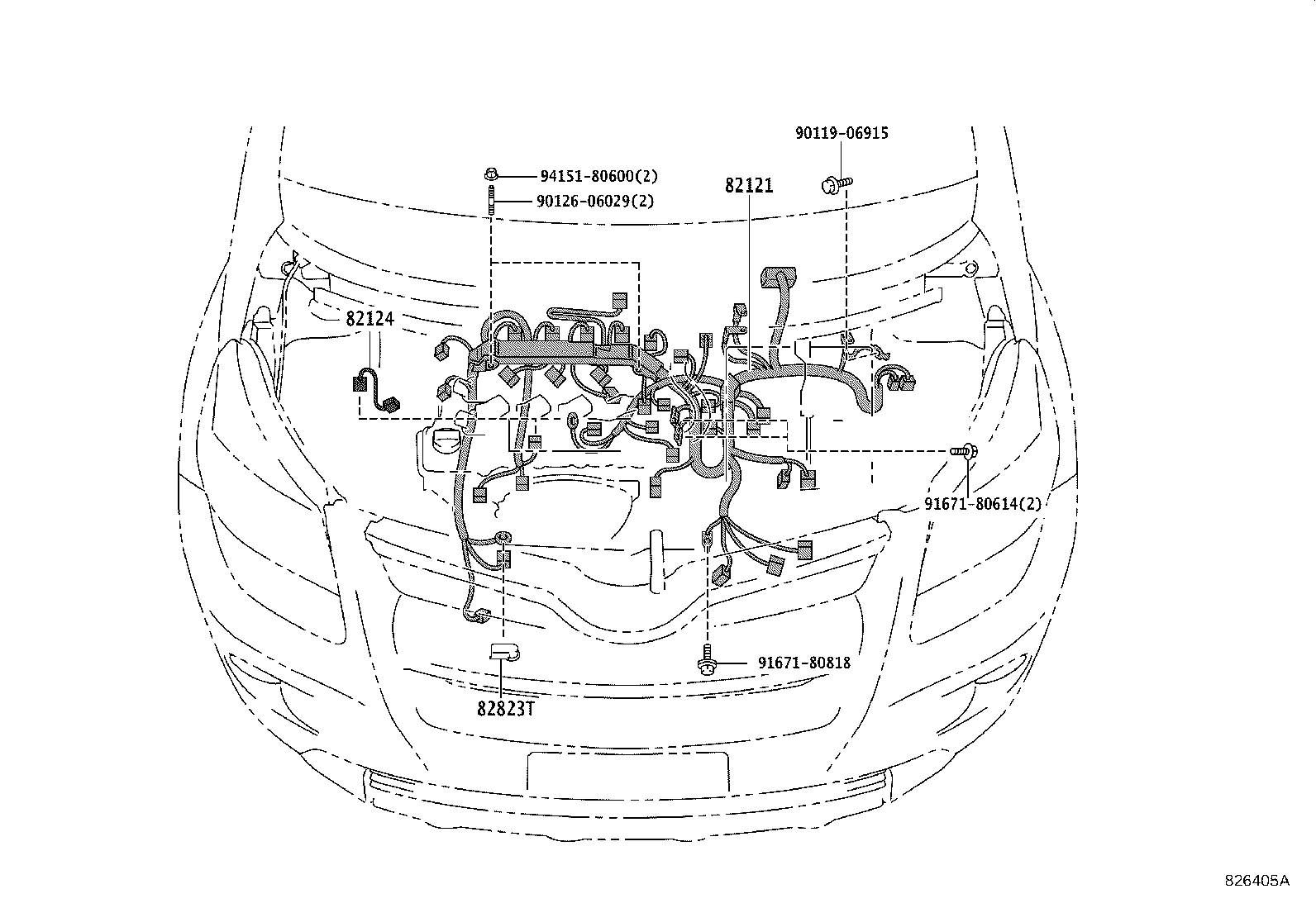 82122-52050 WIRE, ENGINE, NO.2 product image