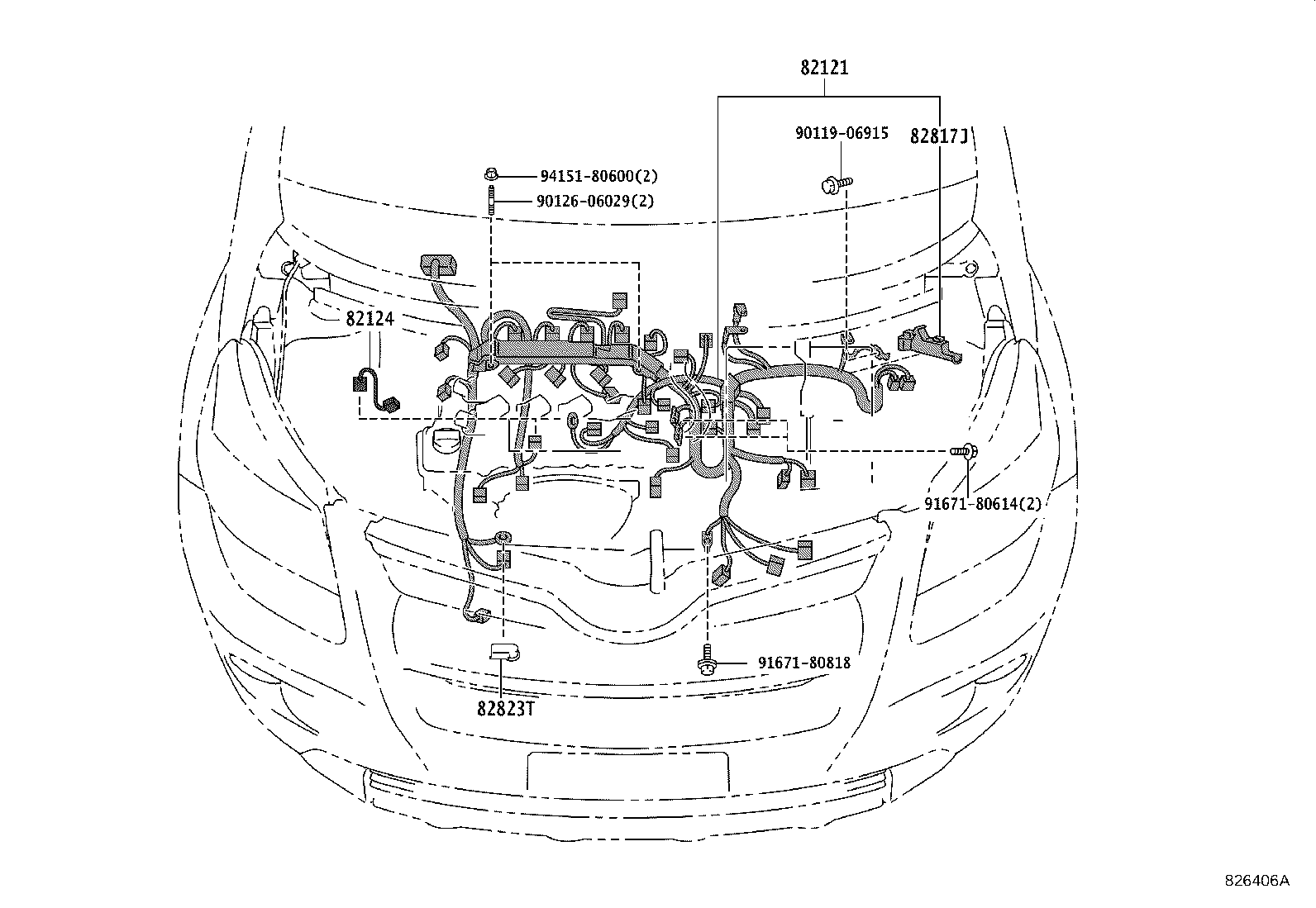 82122-52050 WIRE, ENGINE, NO.2 product image