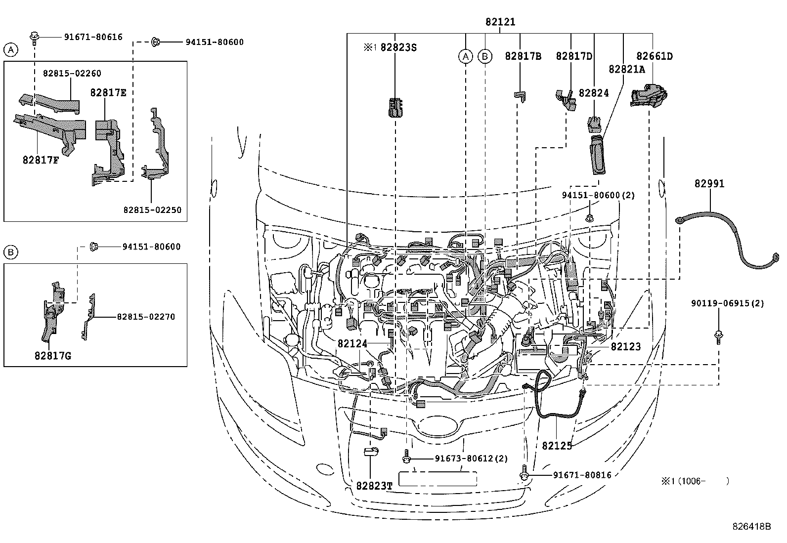 82114-02020 WIRE, ENGINE ROOM, NO.4 product image