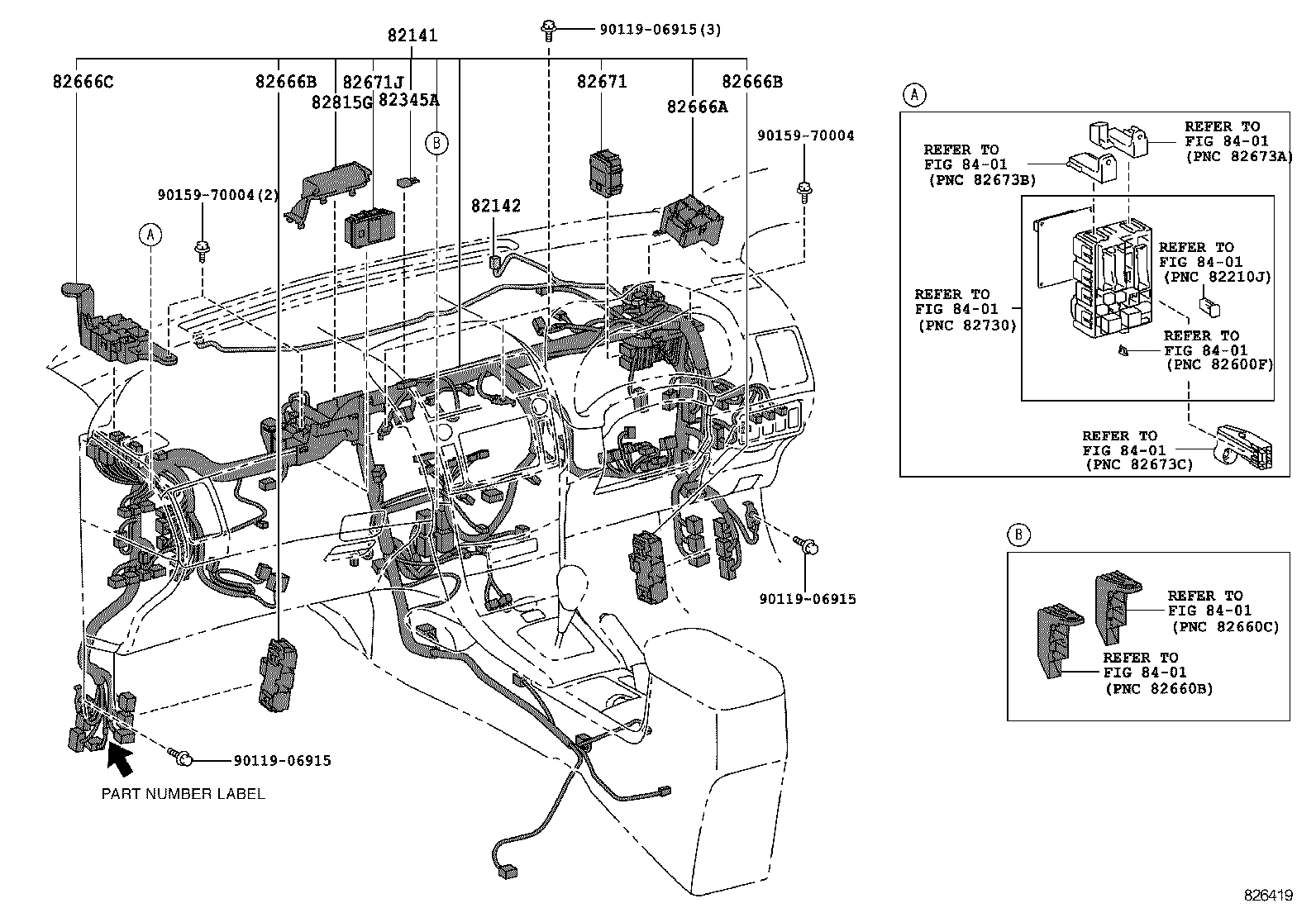 82114-02020 WIRE, ENGINE ROOM, NO.4 product image