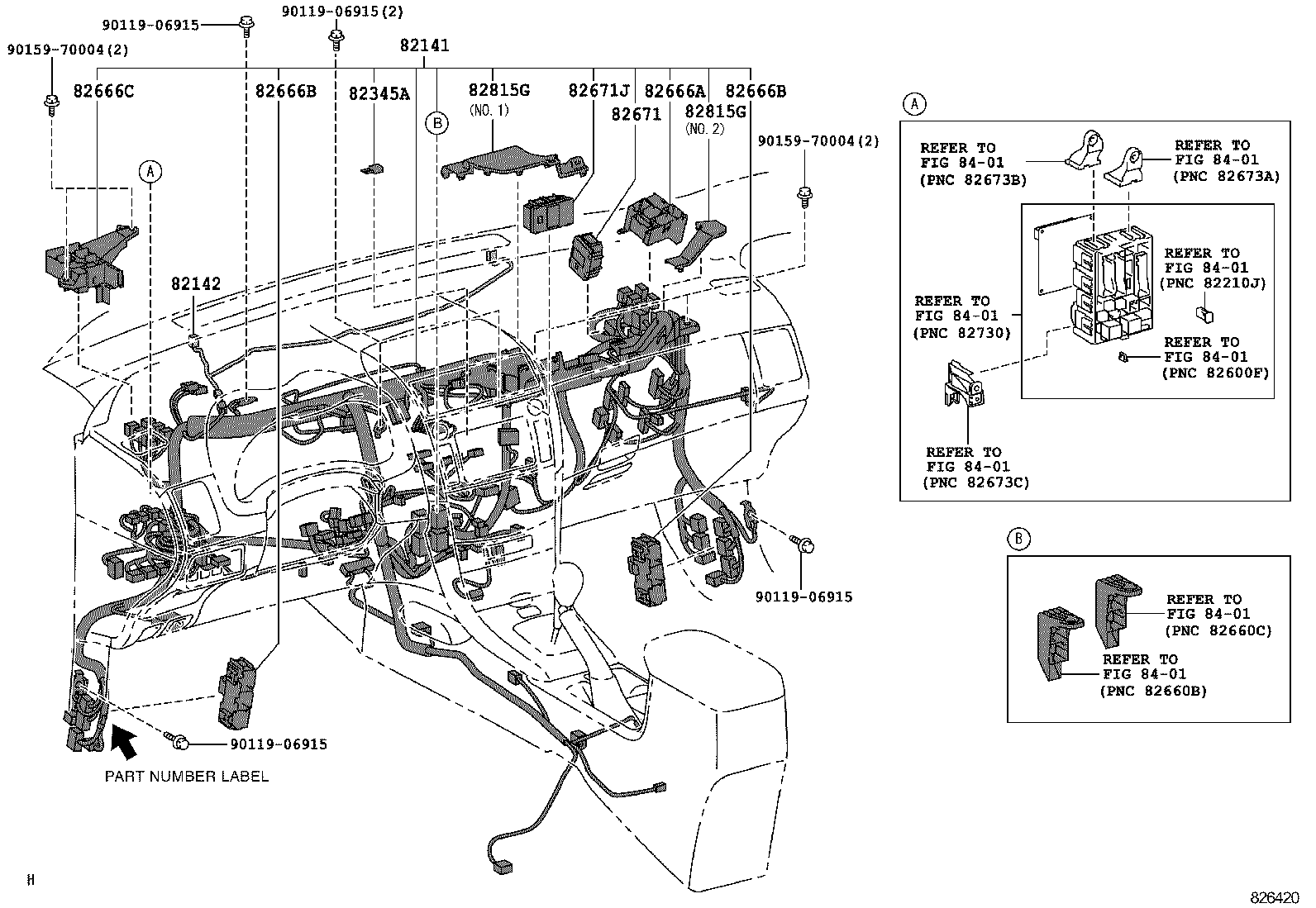 82114-02020 WIRE, ENGINE ROOM, NO.4 product image