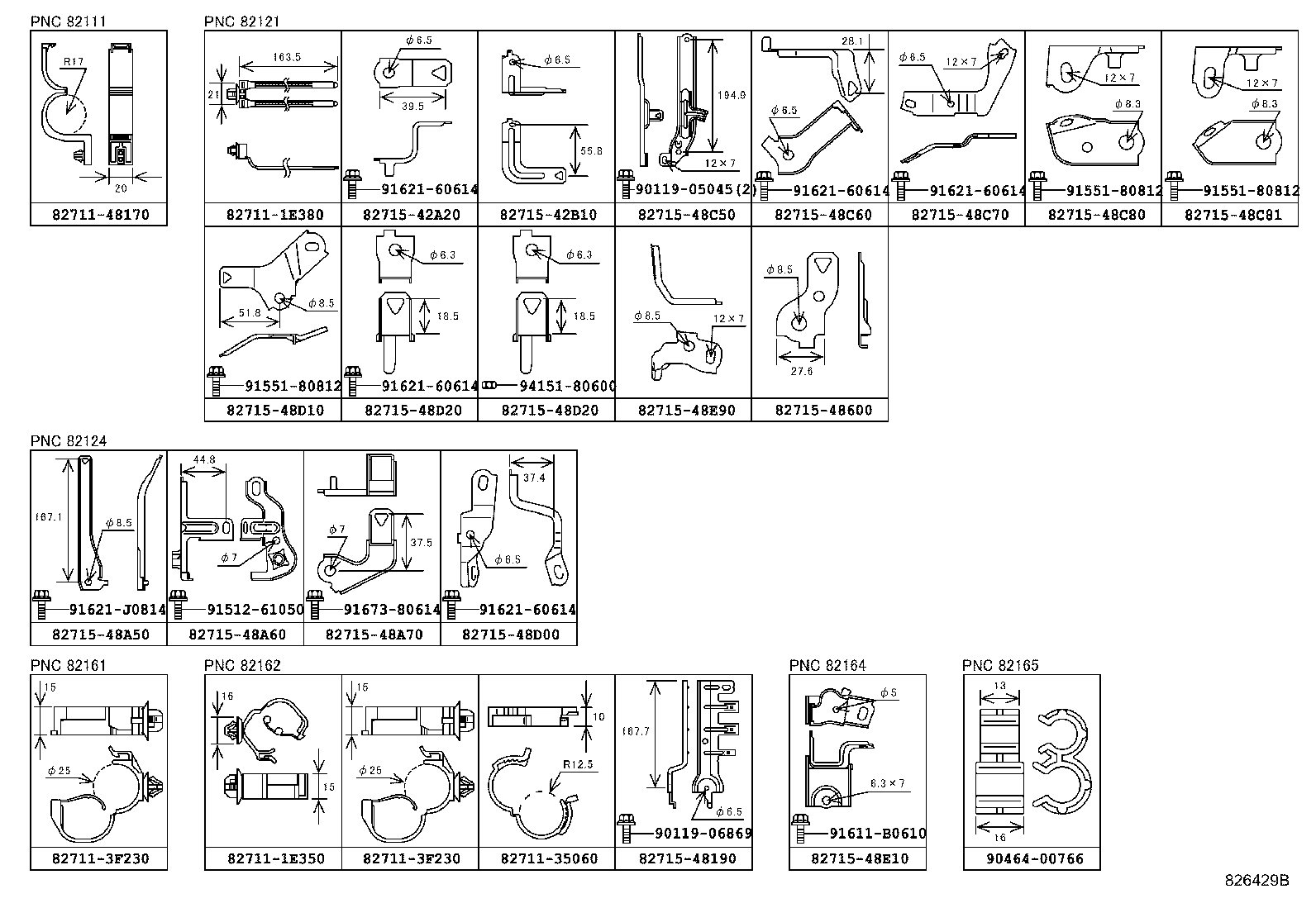 82142-48F80 WIRE, INSTRUMENT PANEL, NO.2 product image
