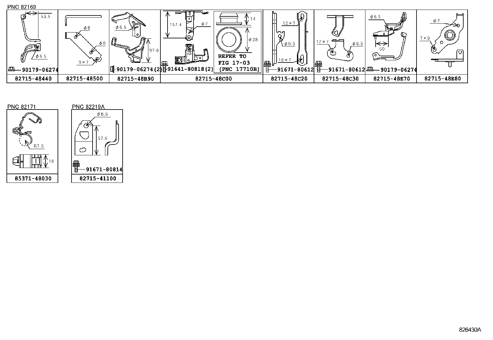 82142-48F80 WIRE, INSTRUMENT PANEL, NO.2 product image