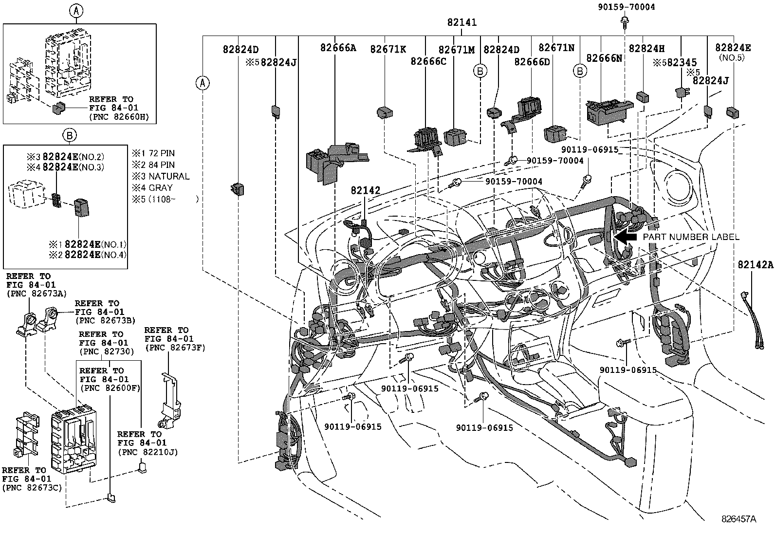 82142-0R040 WIRE, INSTRUMENT PANEL, NO.2 product image
