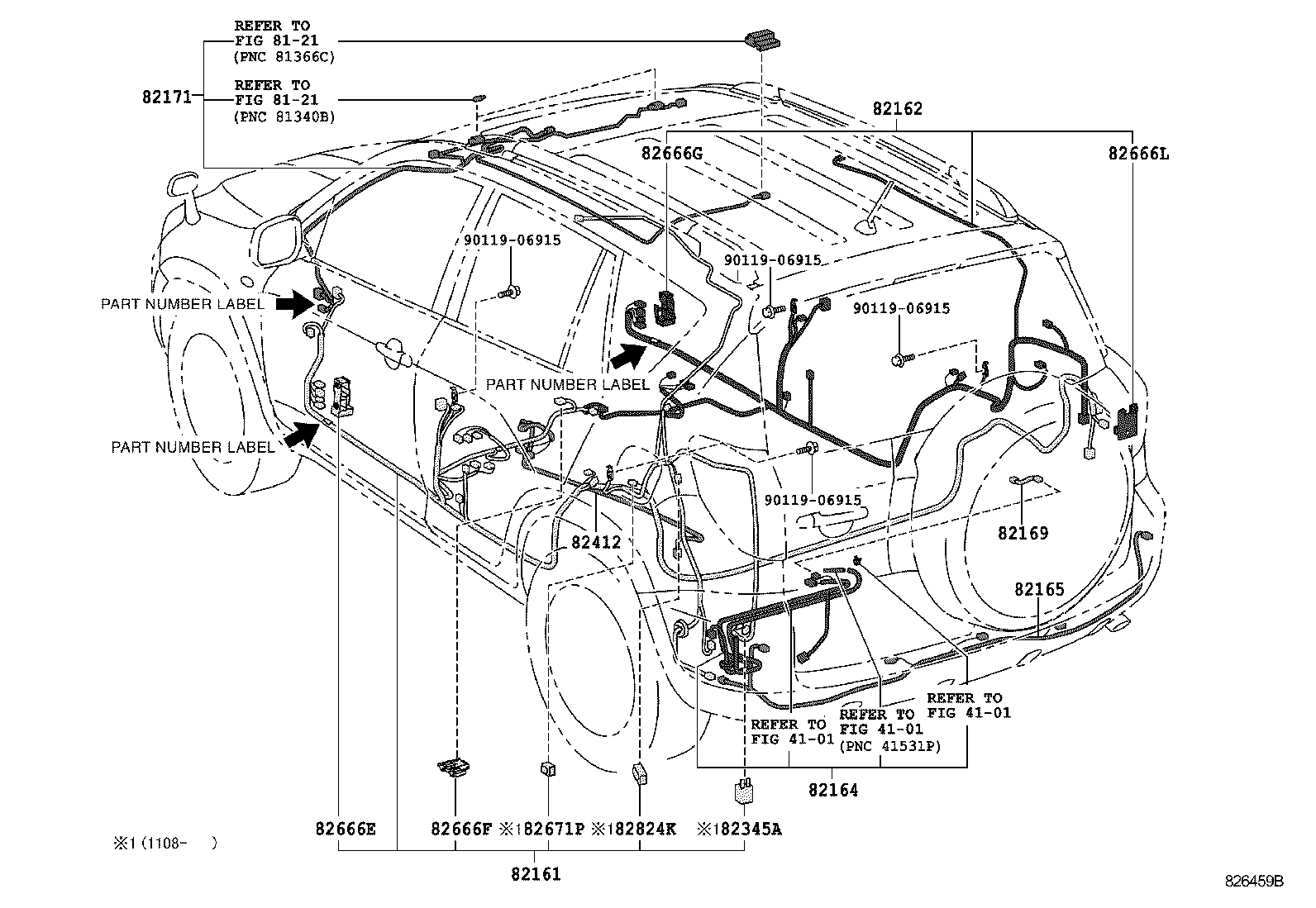82142-0R040 WIRE, INSTRUMENT PANEL, NO.2 product image