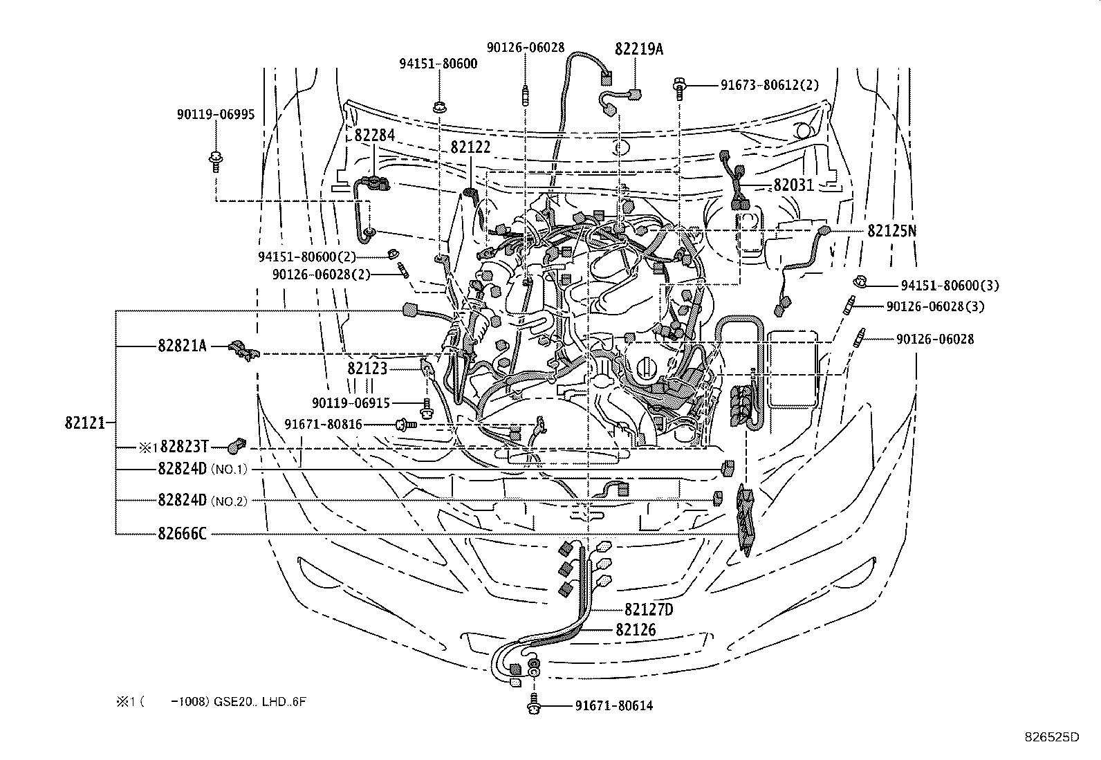 82811-53010 PLATE, WIRING HARNESS PROTECTOR, NO.1 product image