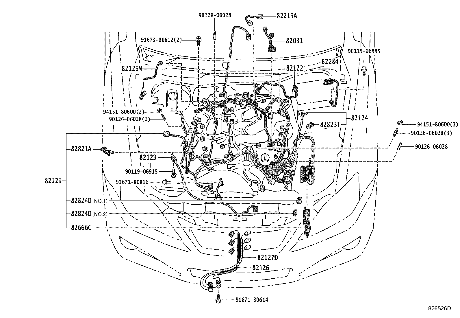 82811-53010 PLATE, WIRING HARNESS PROTECTOR, NO.1 product image
