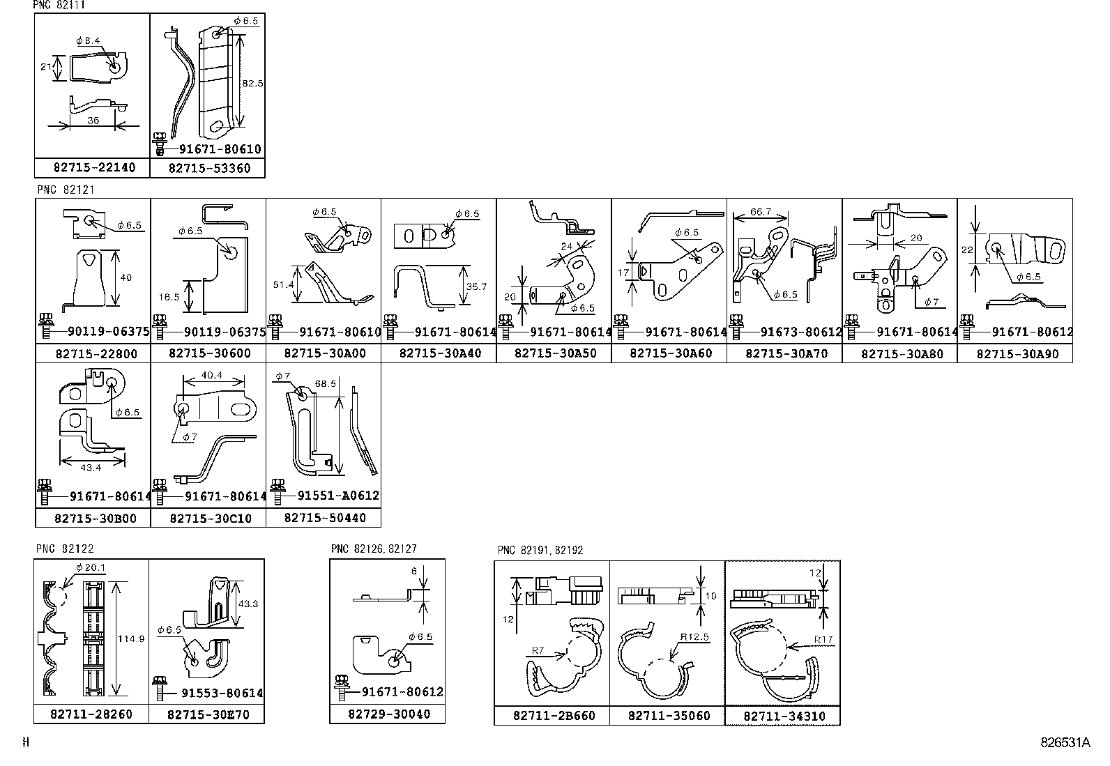 82811-53010 PLATE, WIRING HARNESS PROTECTOR, NO.1 product image