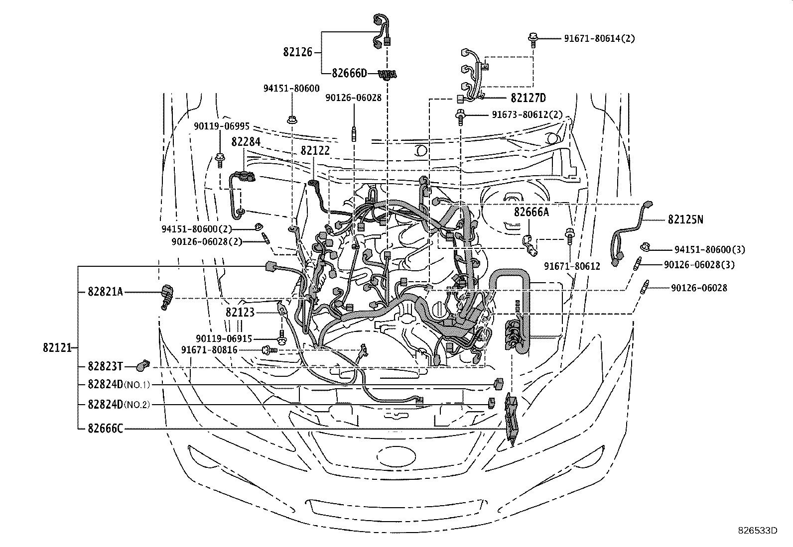 82111-53E02 WIRE, ENGINE ROOM MAIN product image