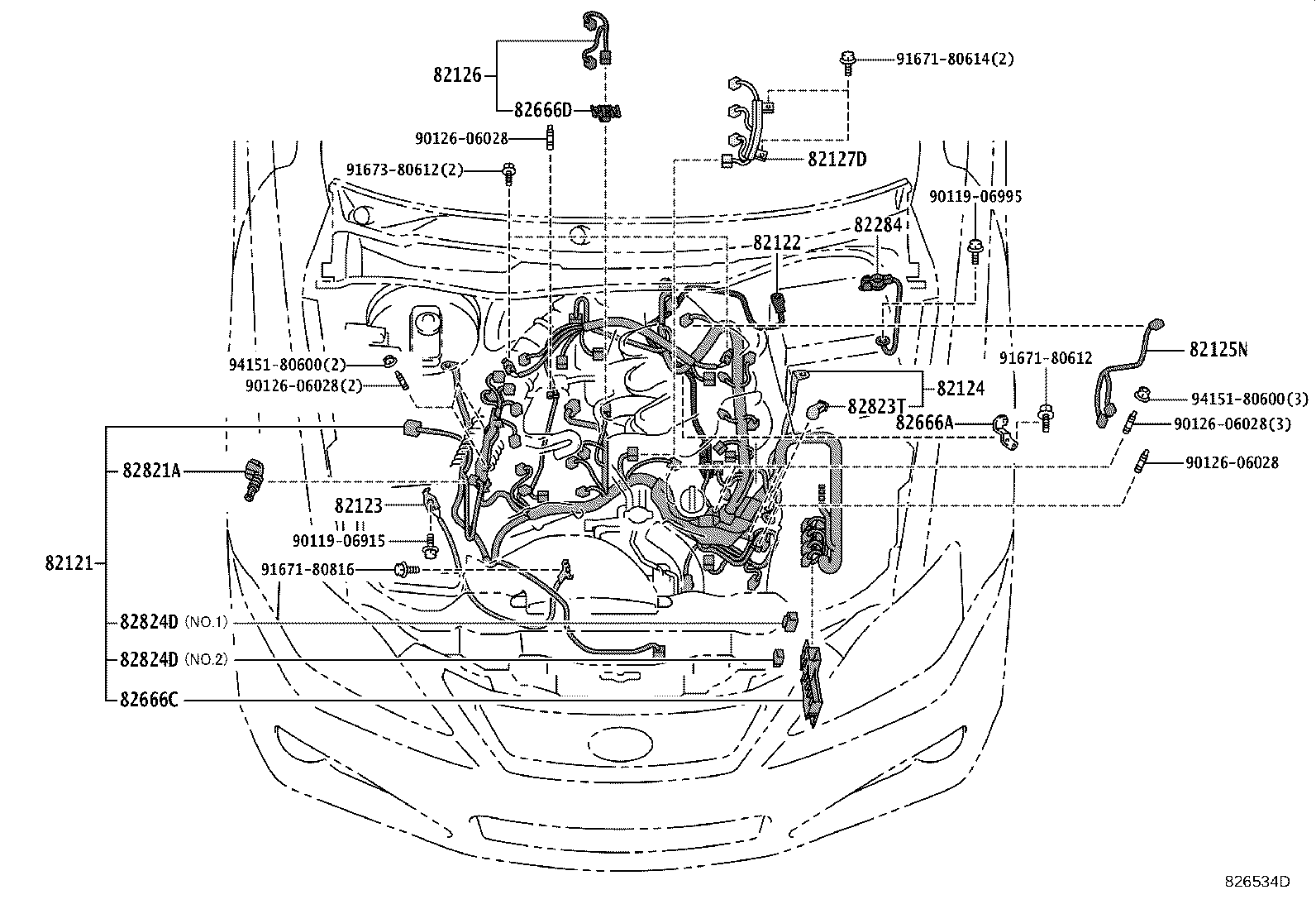 82111-53E02 WIRE, ENGINE ROOM MAIN product image