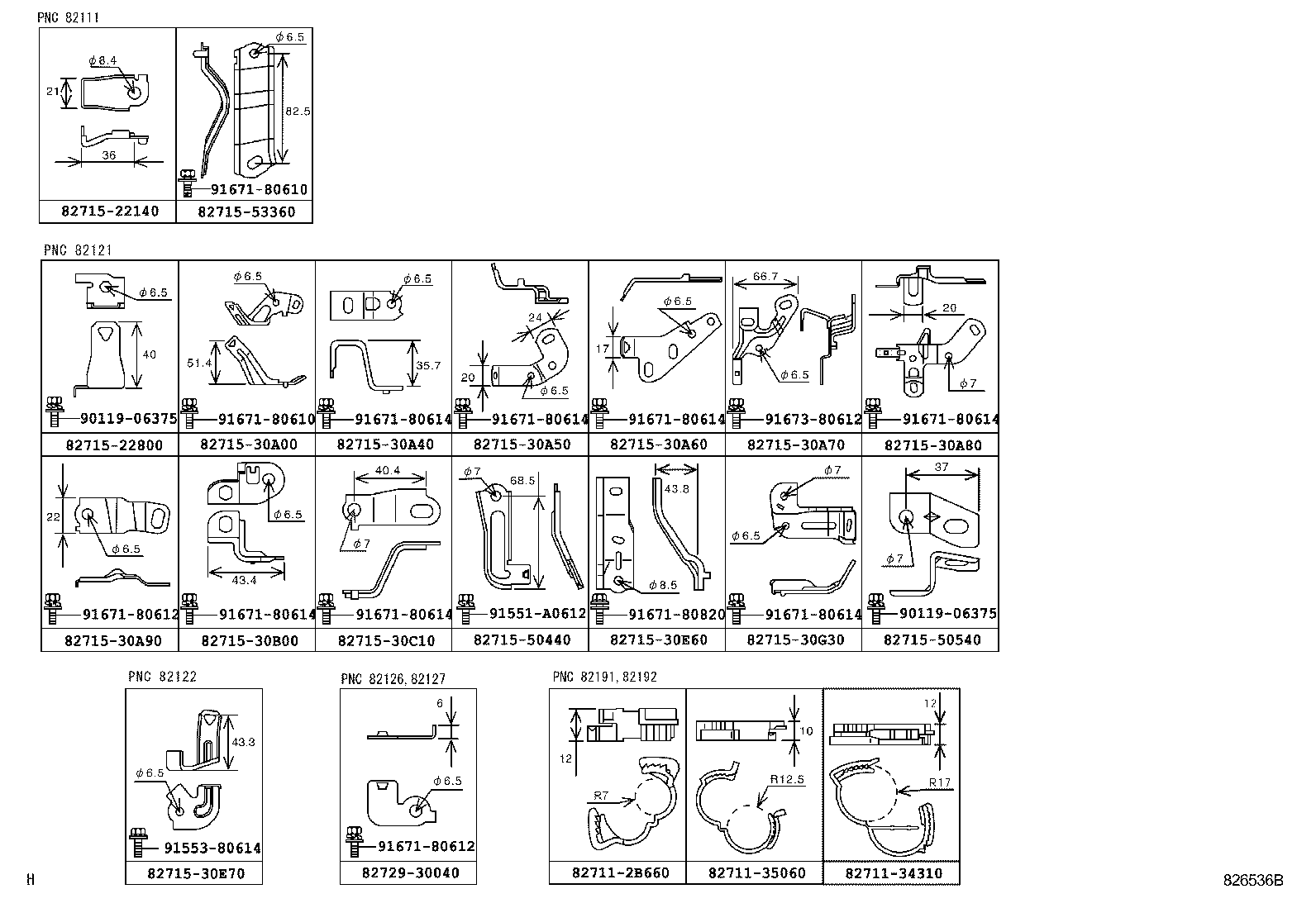 82183-53020 WIRE, LUGGAGE ROOM, NO.3 product image