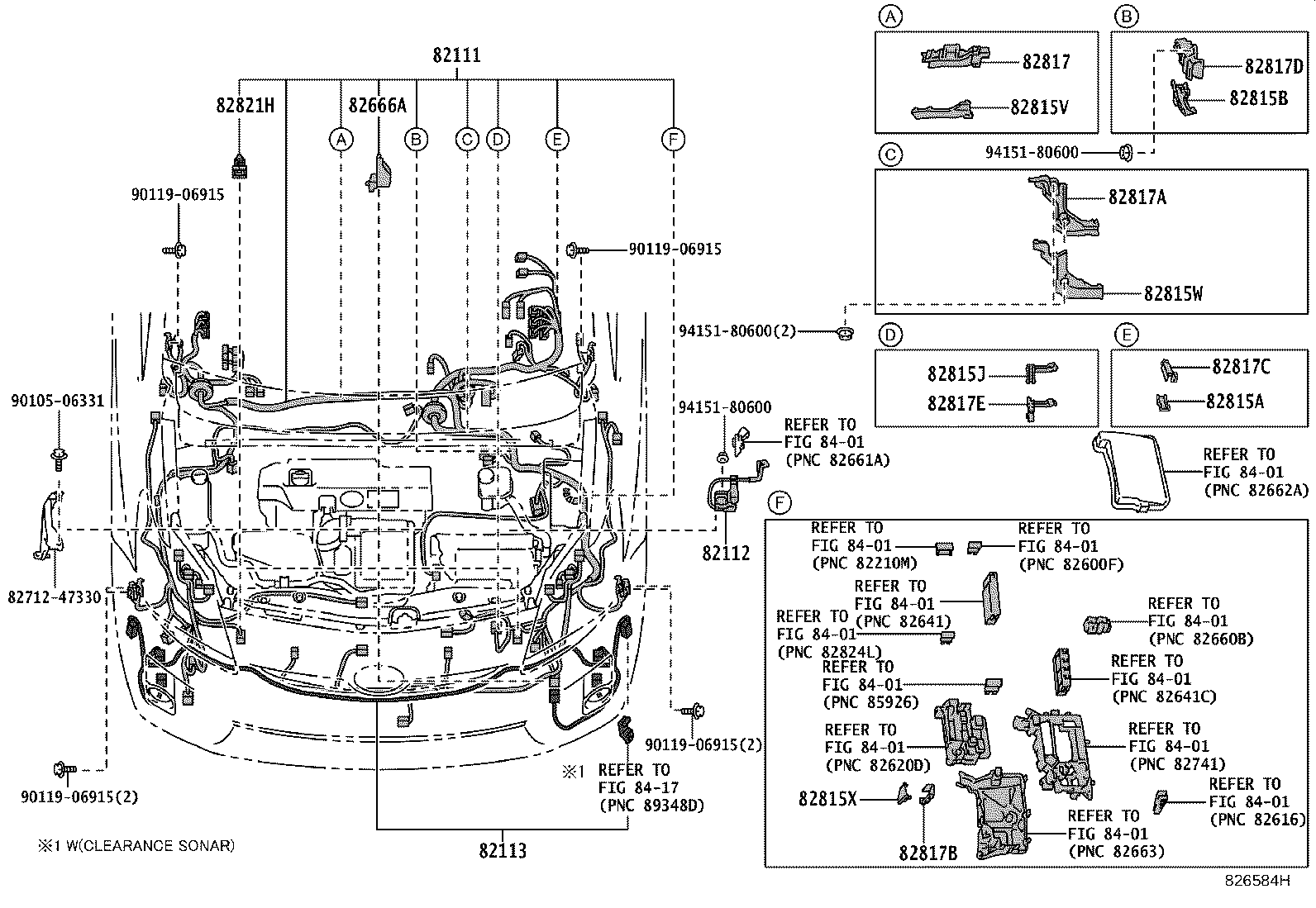 82124-0Q010 WIRE, ENGINE, NO.4 product image