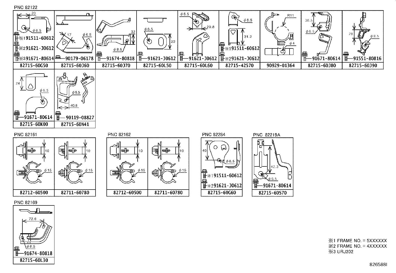 82142-60C80 WIRE, INSTRUMENT PANEL, NO.2 product image