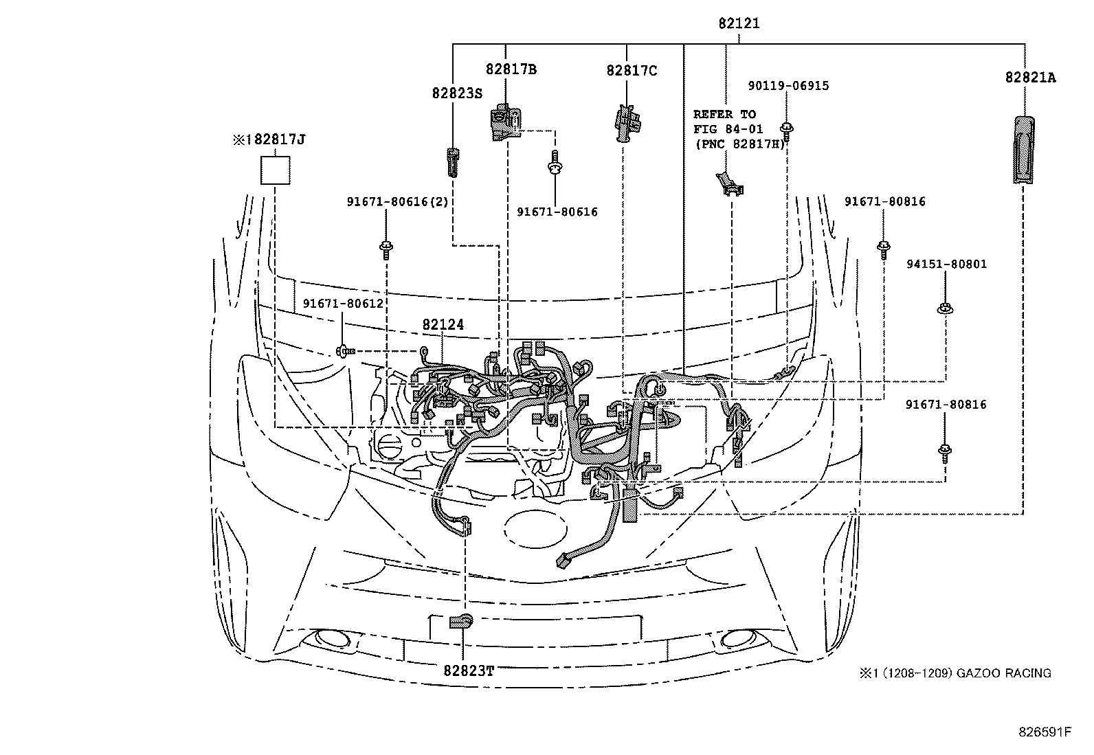 82192-74010 WIRE, FRONT SEAT, LH product image