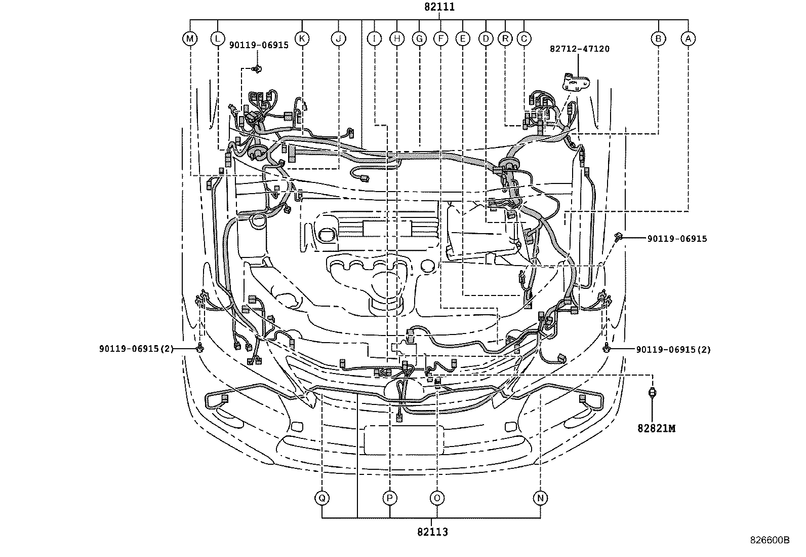 82817-75390 PROTECTOR, WIRING HARNESS, NO.1 product image