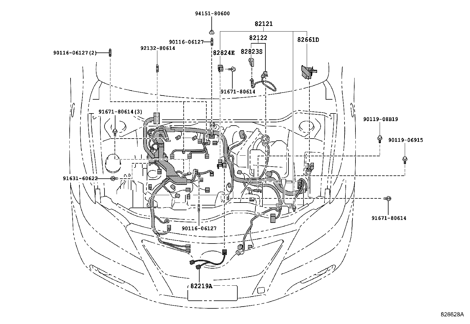 82142-06B11 WIRE, INSTRUMENT PANEL, NO.2 product image