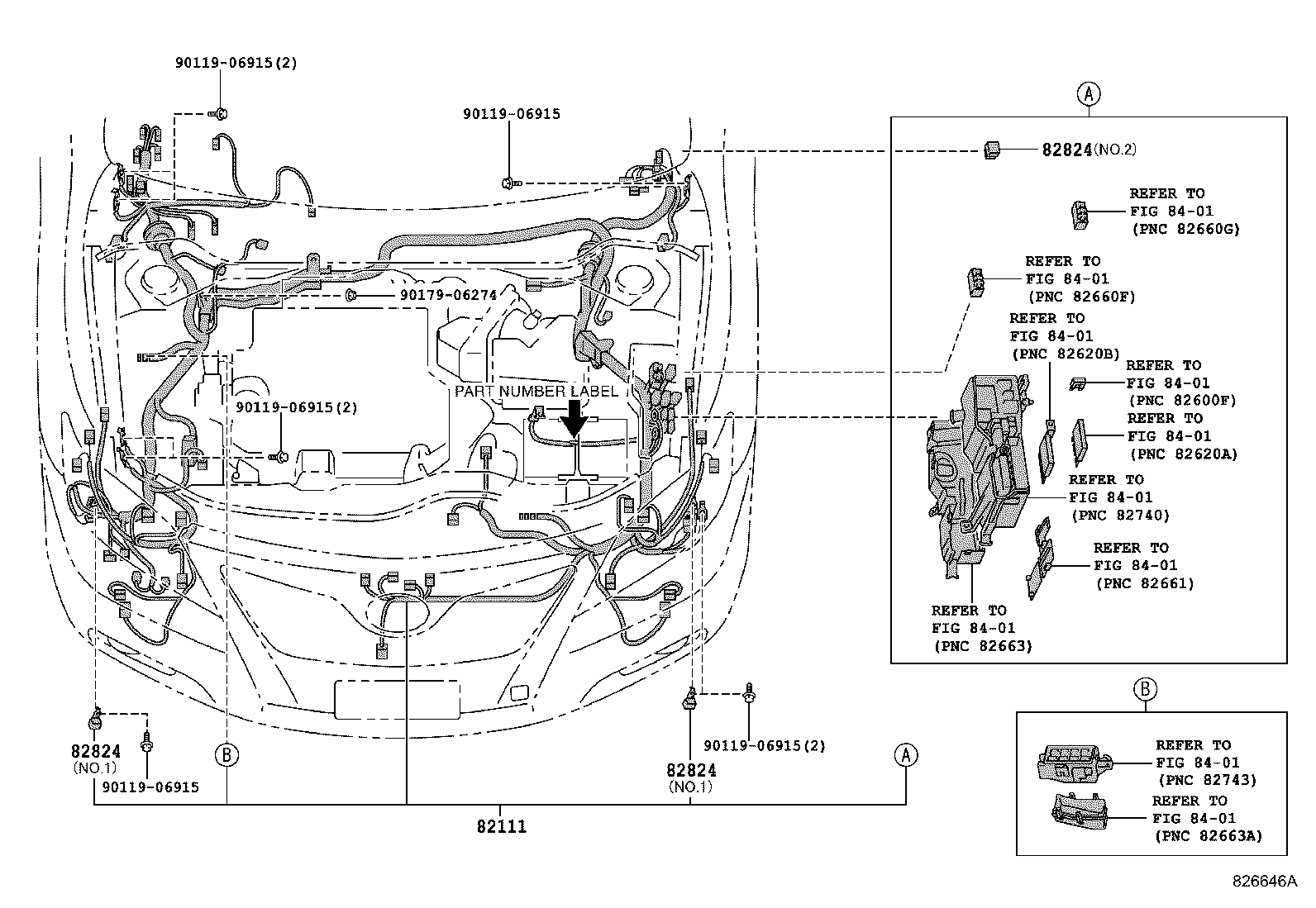 82142-06280 WIRE, INSTRUMENT PANEL, NO.2 product image
