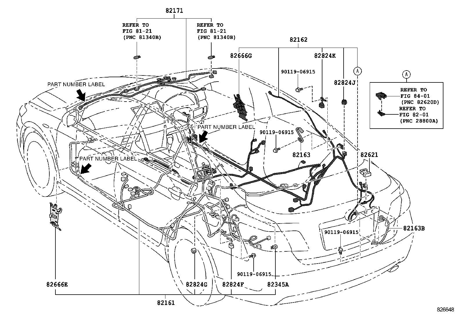 82142-06280 WIRE, INSTRUMENT PANEL, NO.2 product image