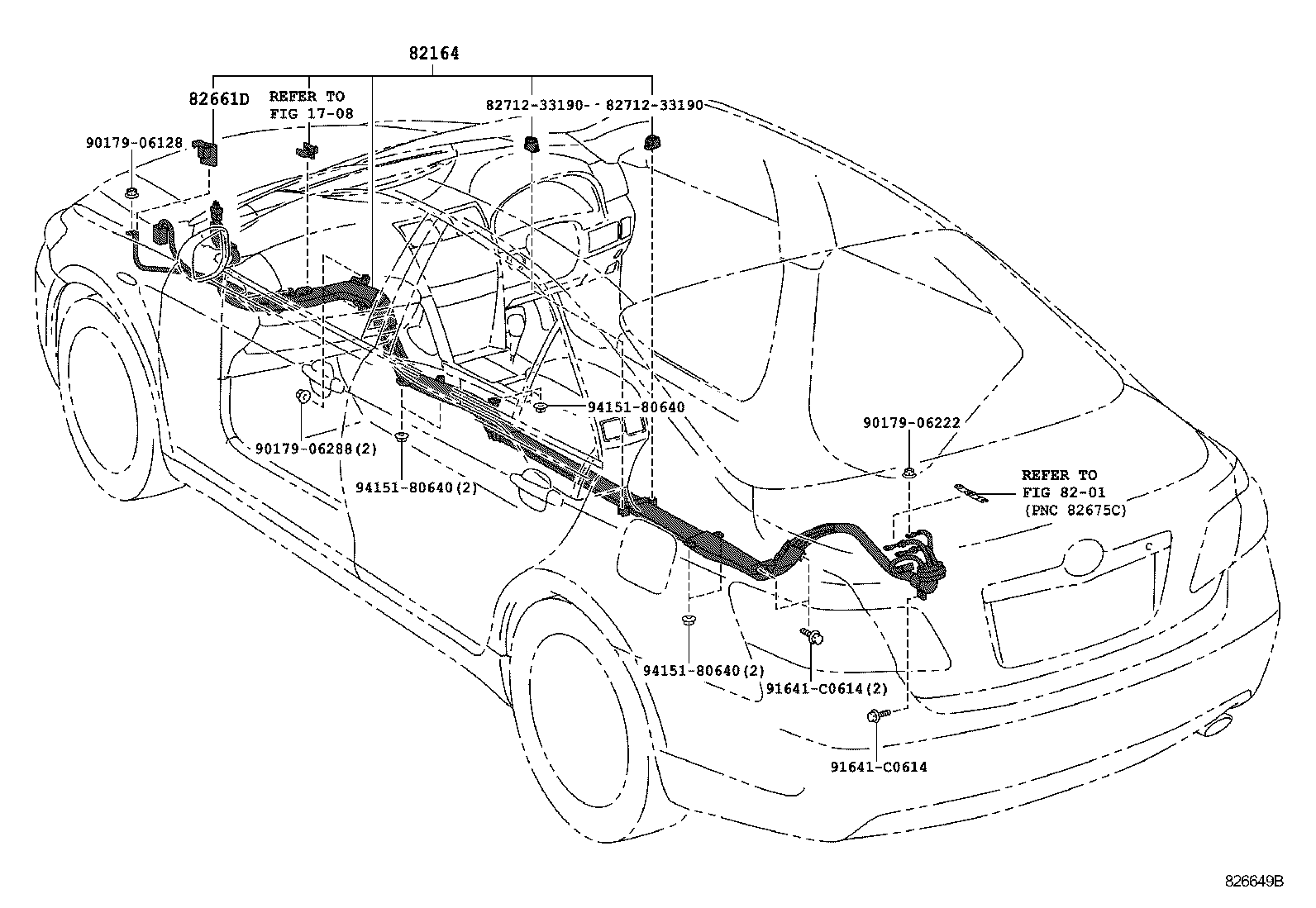 82142-06280 WIRE, INSTRUMENT PANEL, NO.2 product image