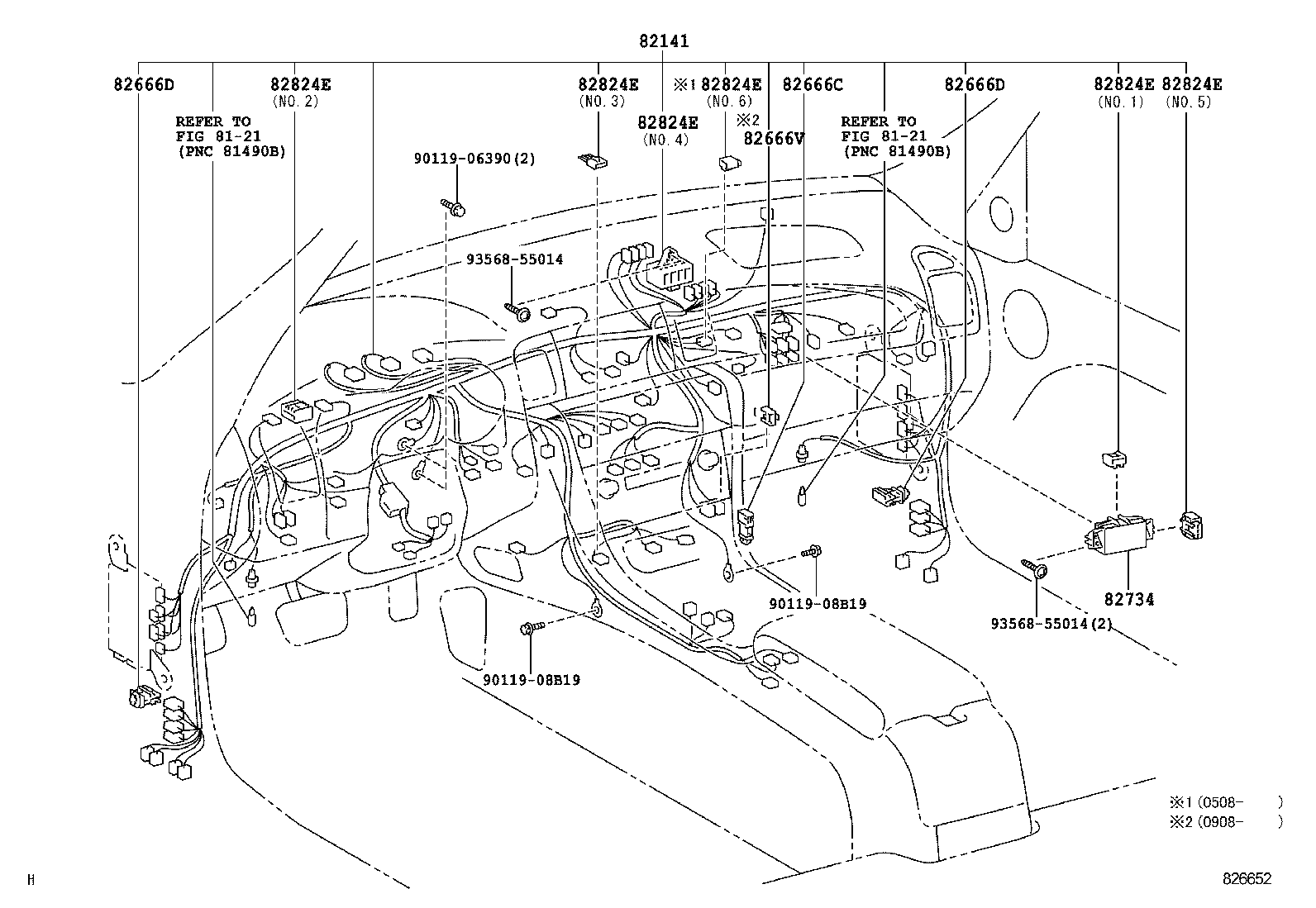 82191-24170 WIRE, FRONT SEAT, RH product image